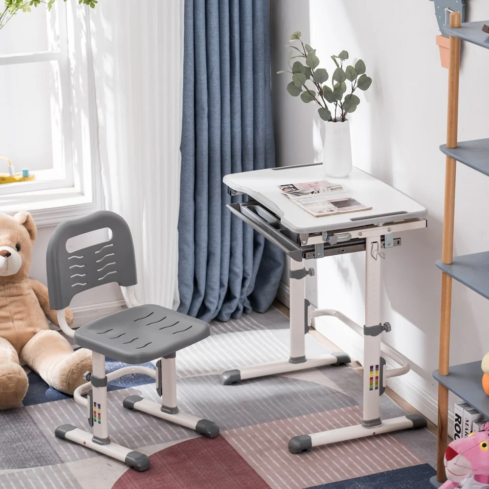 Adjustable Children Study Desk and Chair Set
