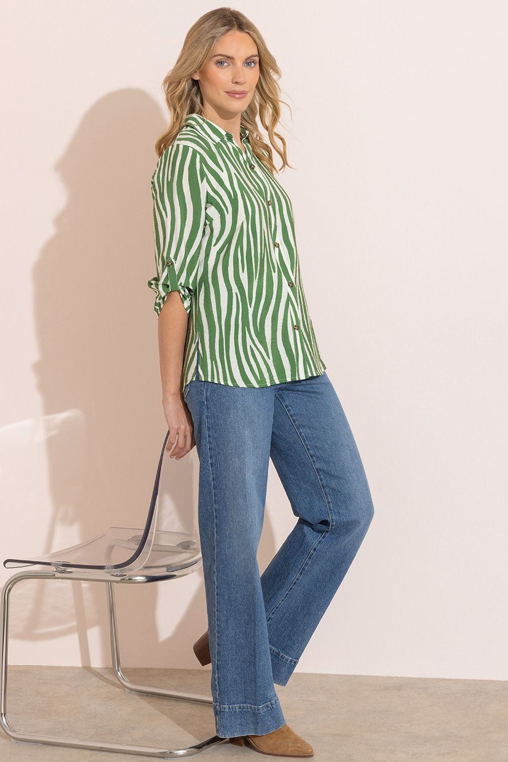 Klass. Zebra Print Blouse