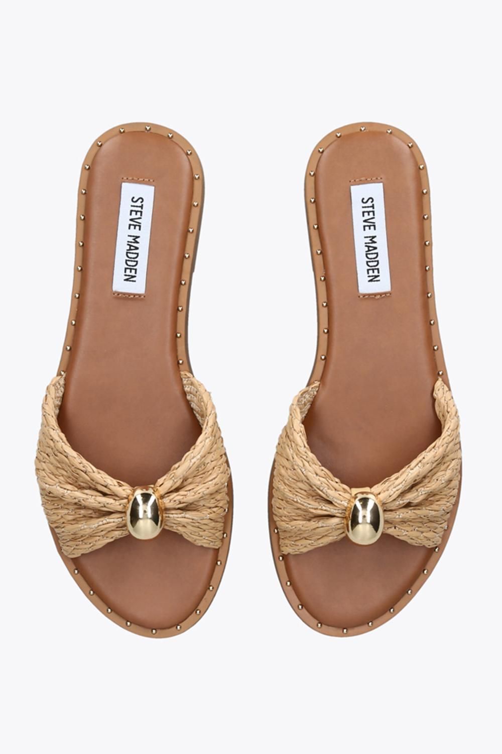STEVE MADDEN Dipsy Beige' Fabric Sandals