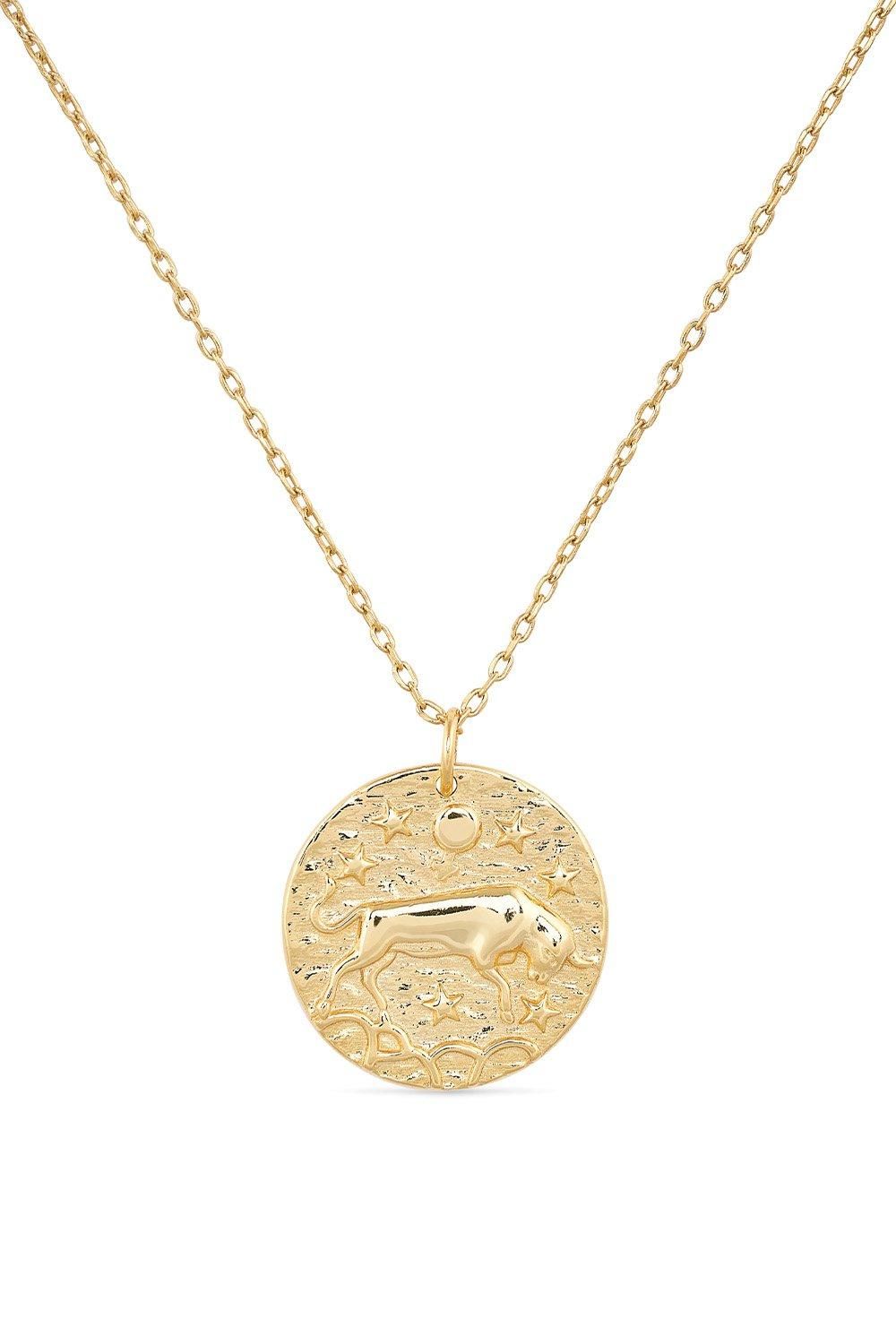 Elk & Bloom 14K Gold Bull Coin Necklace