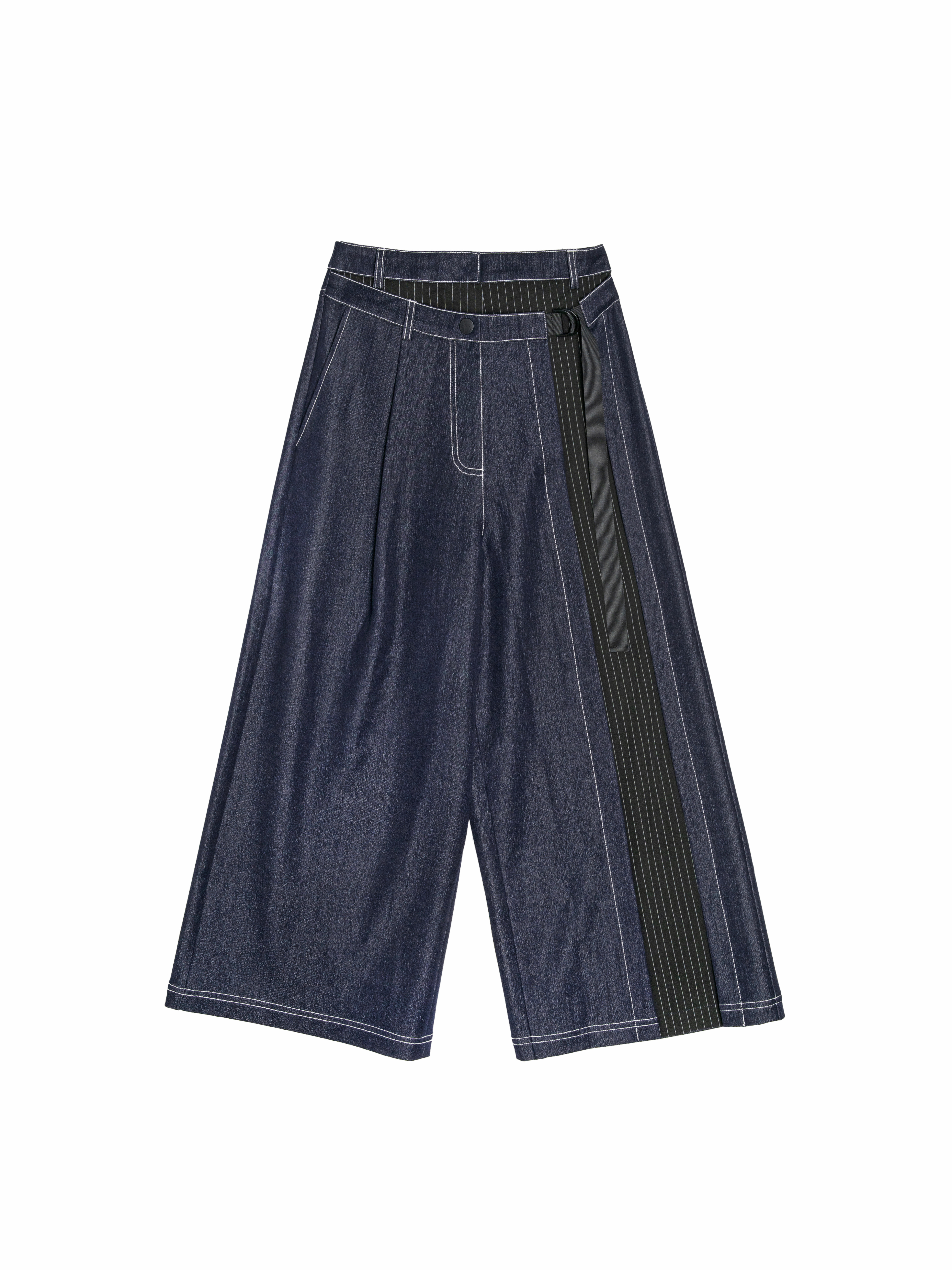 Asymmetric patchwork pants - 280D