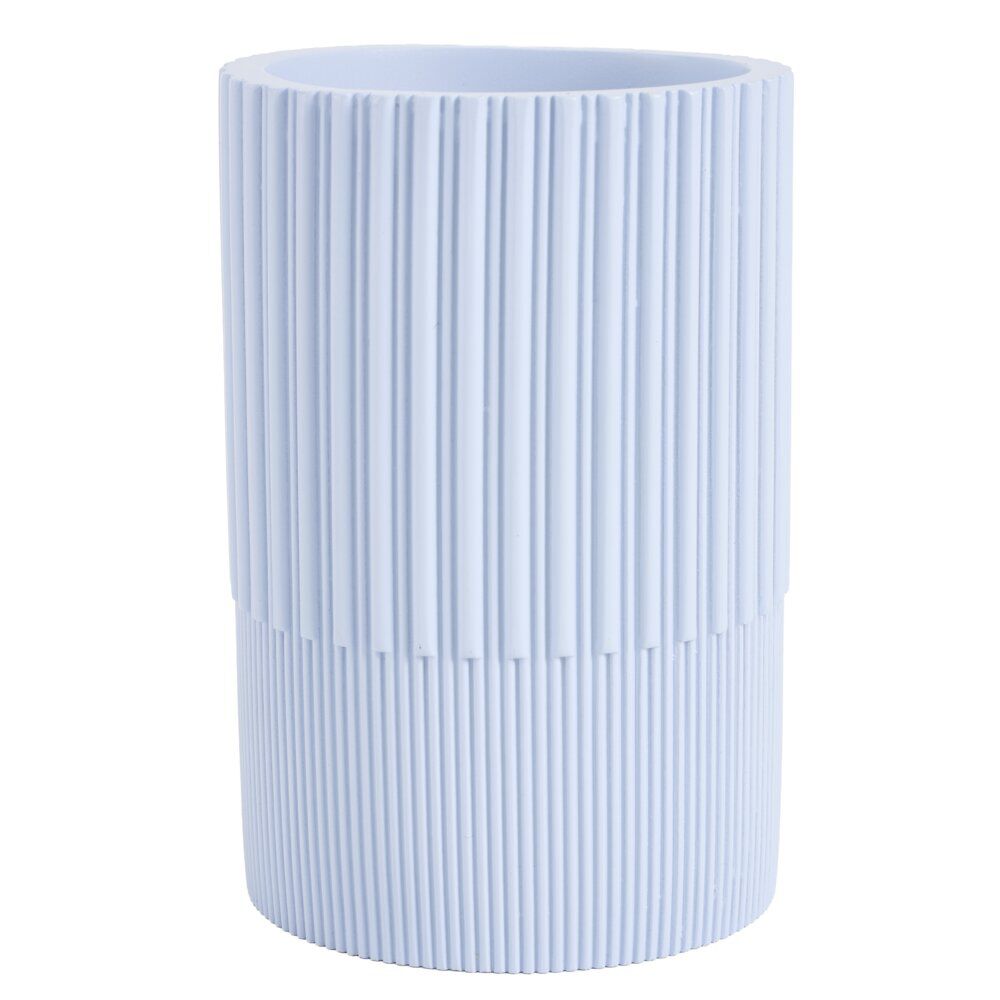 Gobelet salle de bain résine stries Ø7xH10cm (3 modèles)