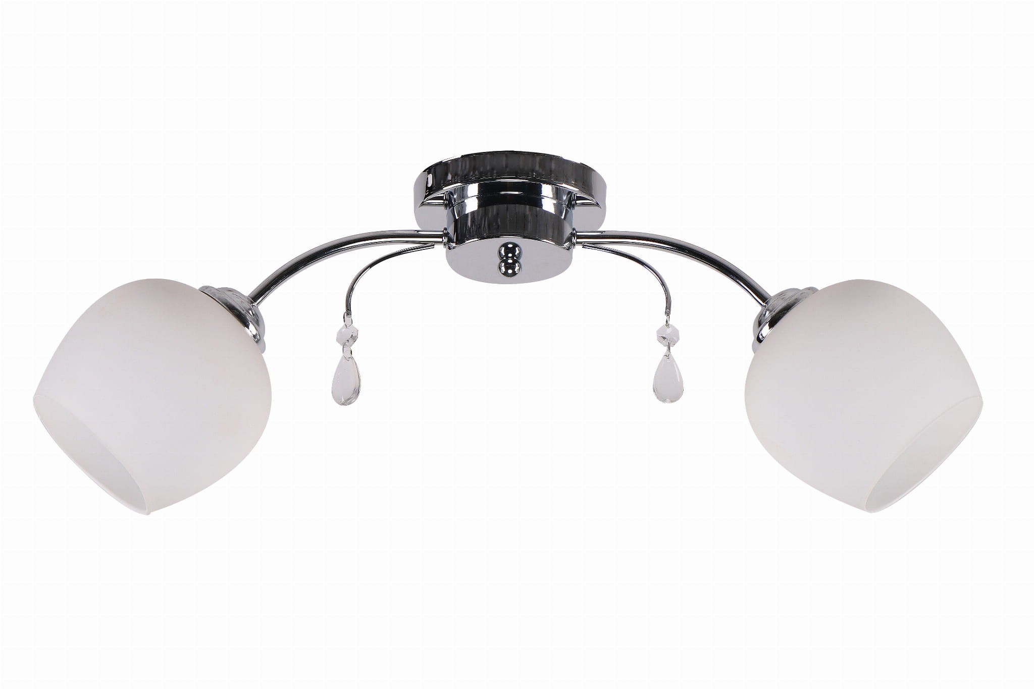 Lampa sufitowa chromowana biała ZACHERA 2xE27x40W Candellux