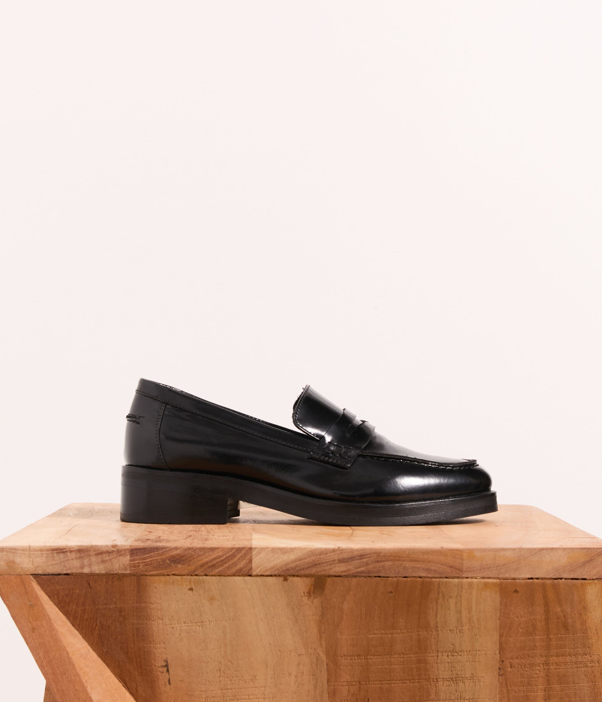 Mocassins cuir noir Timon