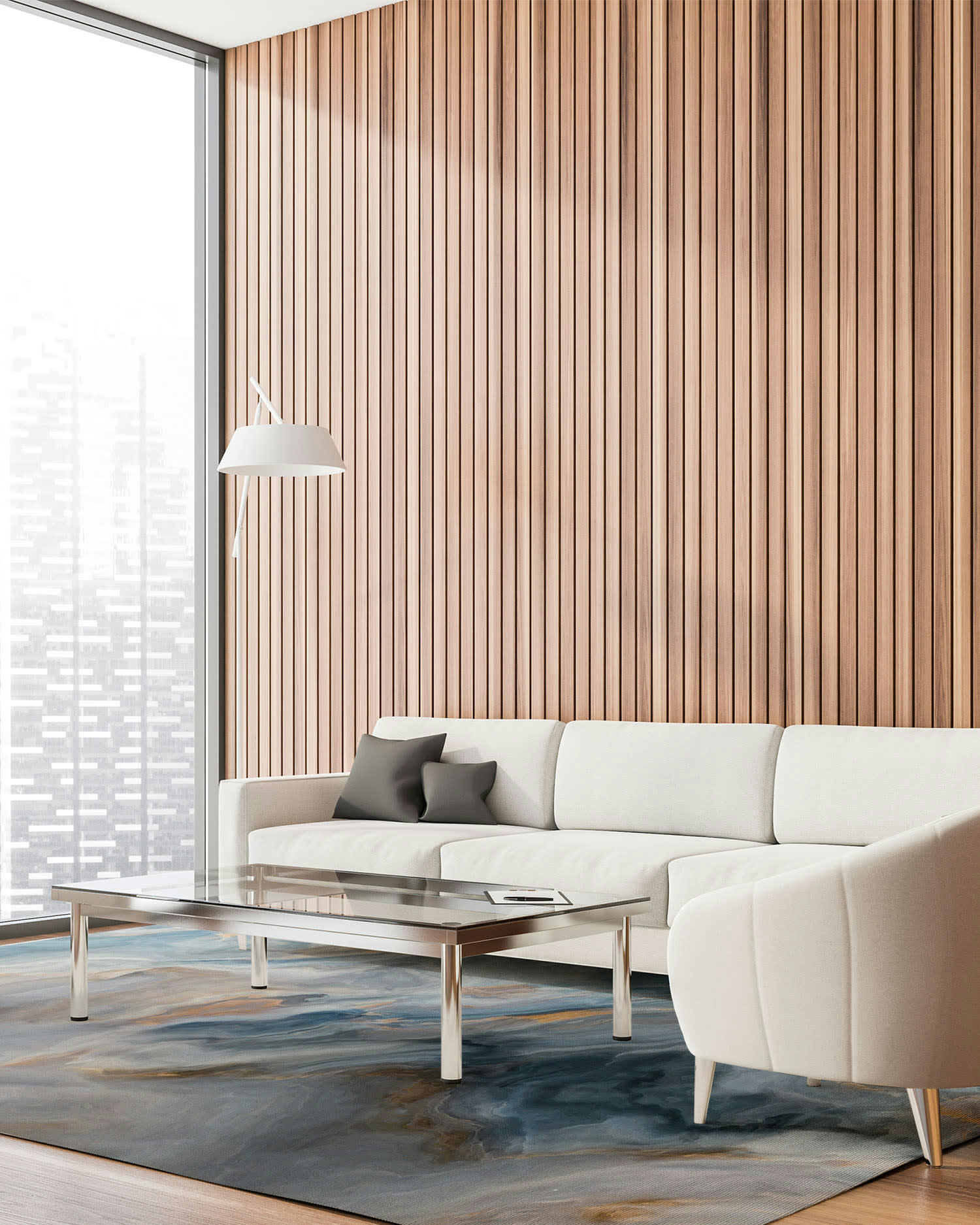 - Tapis vinyle marbre bleu et orange 120x160cm