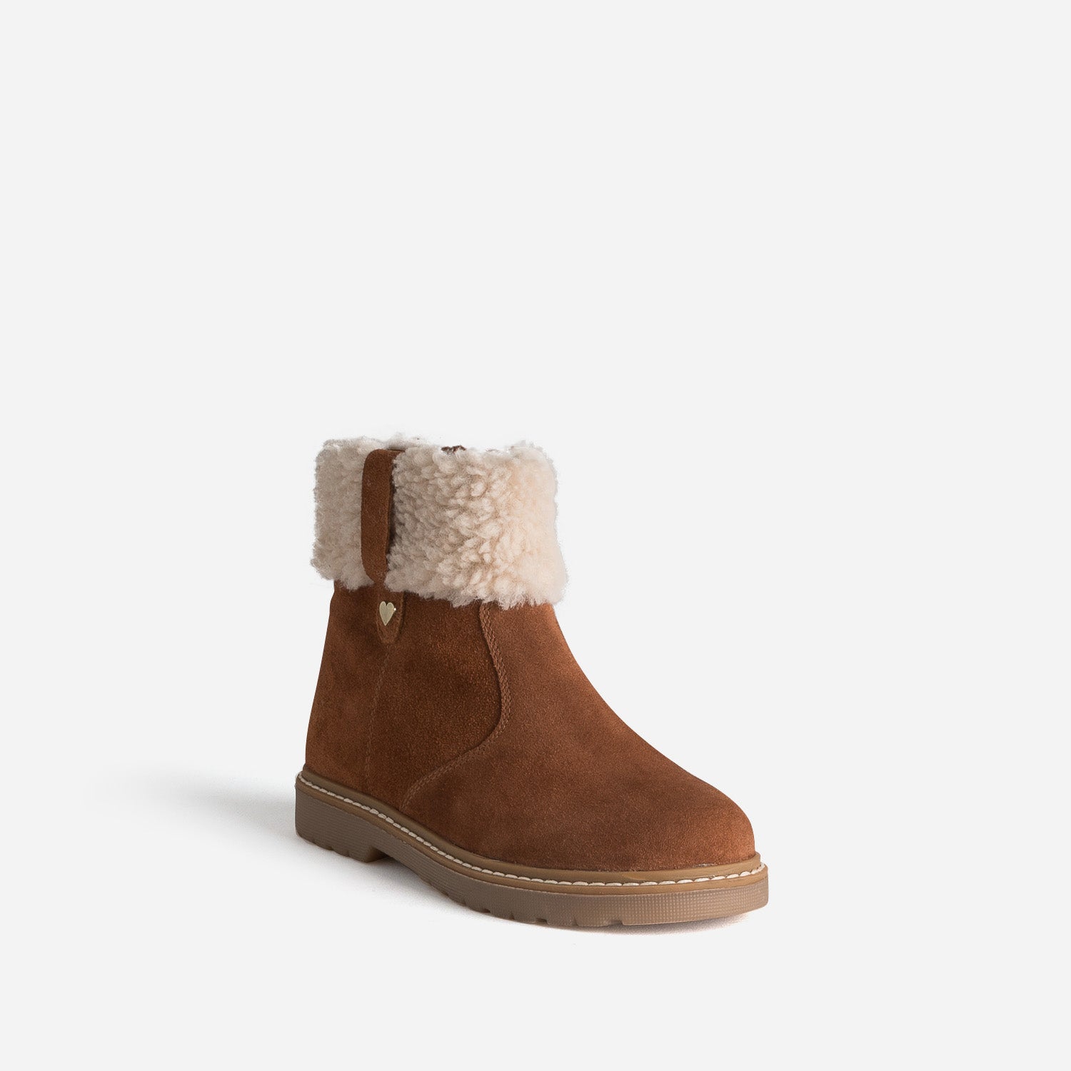 Boots BUGGY cognac cuir velours