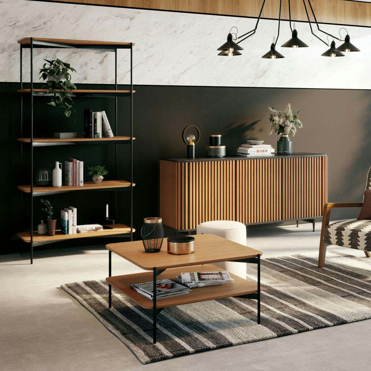 EASY - Table basse carré double plateau