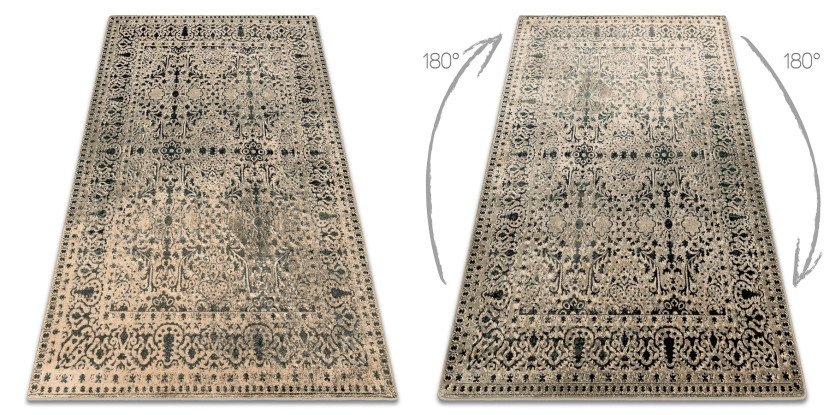 Dywan wełniany OMEGA PERONA orientalny iron zielony 170x235 cm