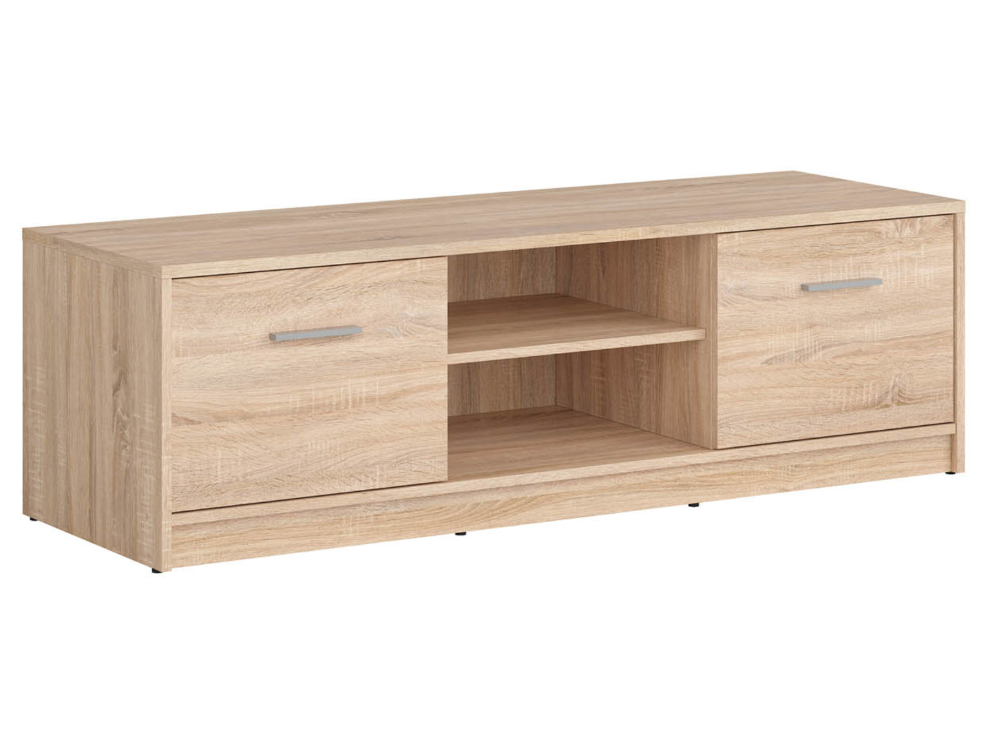 Szafka RTV Nepo Plus 138 cm z 2 drzwiami i półką dąb sonoma