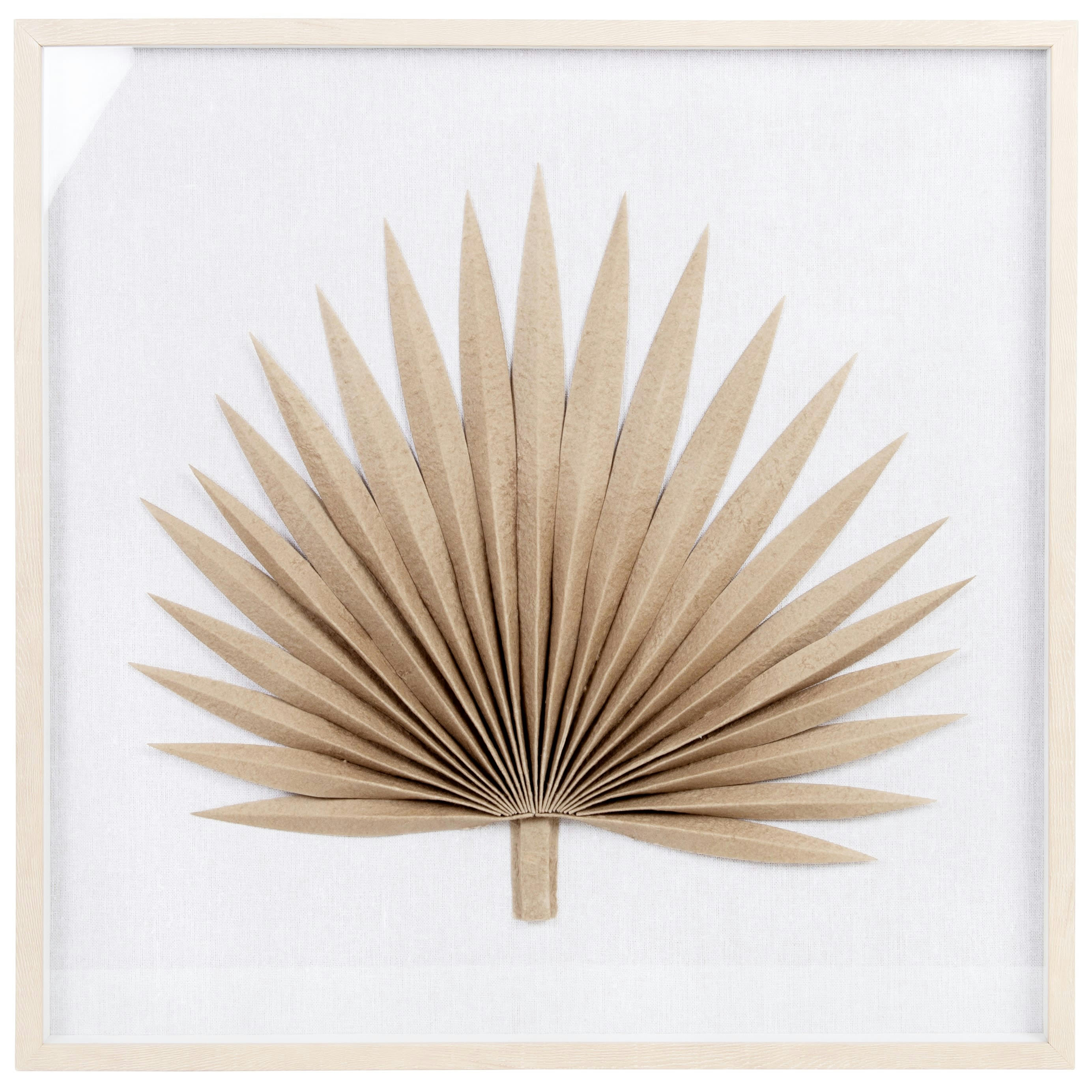 OZLEM - Déco murale vitrée feuille de palmier 60x60