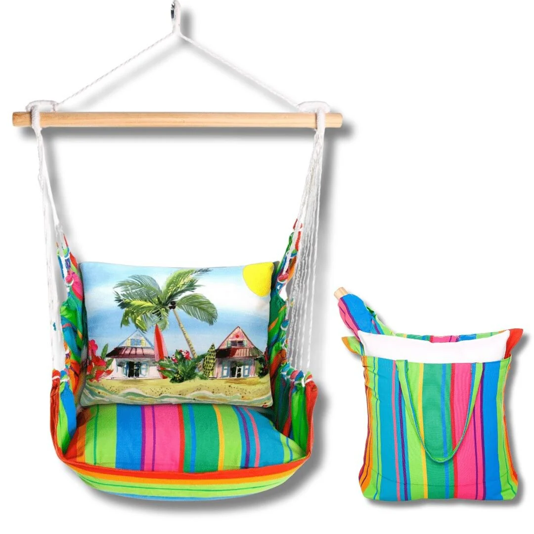 Magnolia Casual Swing Set 4 piece - Le Jardin Nouveau w/ Surf Shacks