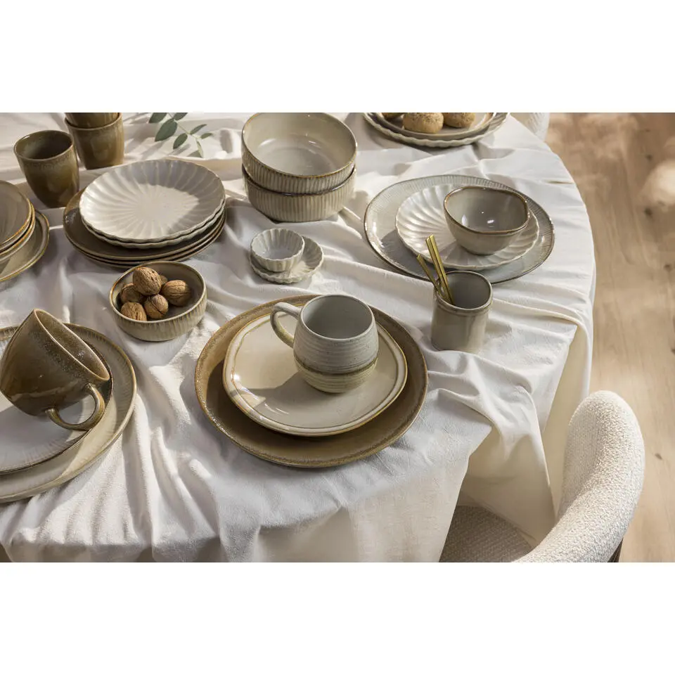 Mok met oor Mira naturel stoneware - 360 ml