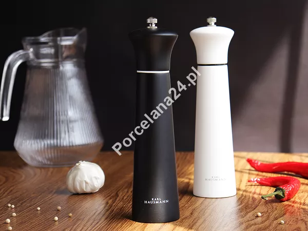 Zestaw młynków ręcznych do soli / pieprzu 21 cm Karl Hausmann - Czarny i biały 6.MŁ.6373