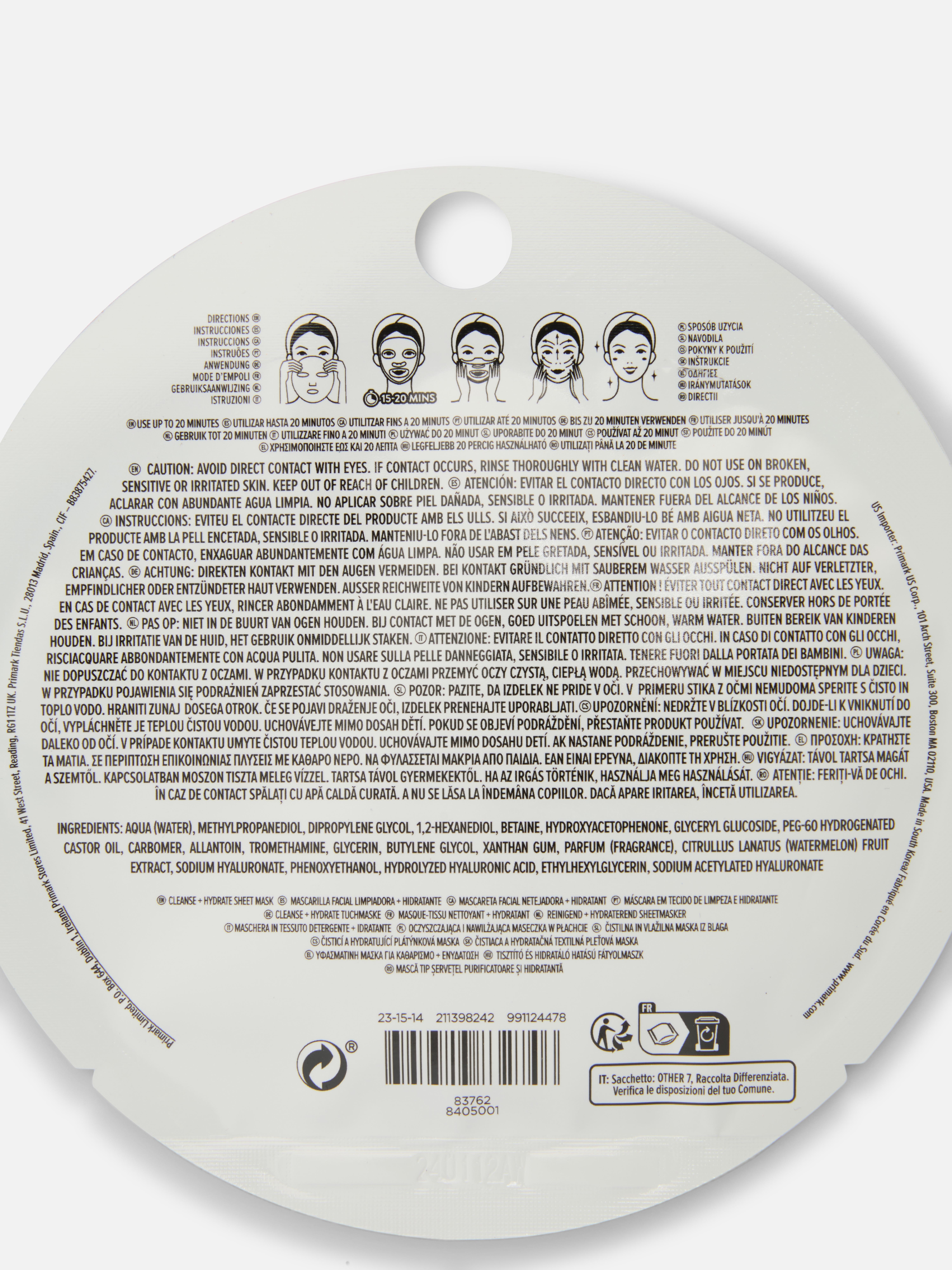 PS... Watermelon and Hyaluronic Acid Sheet Mask