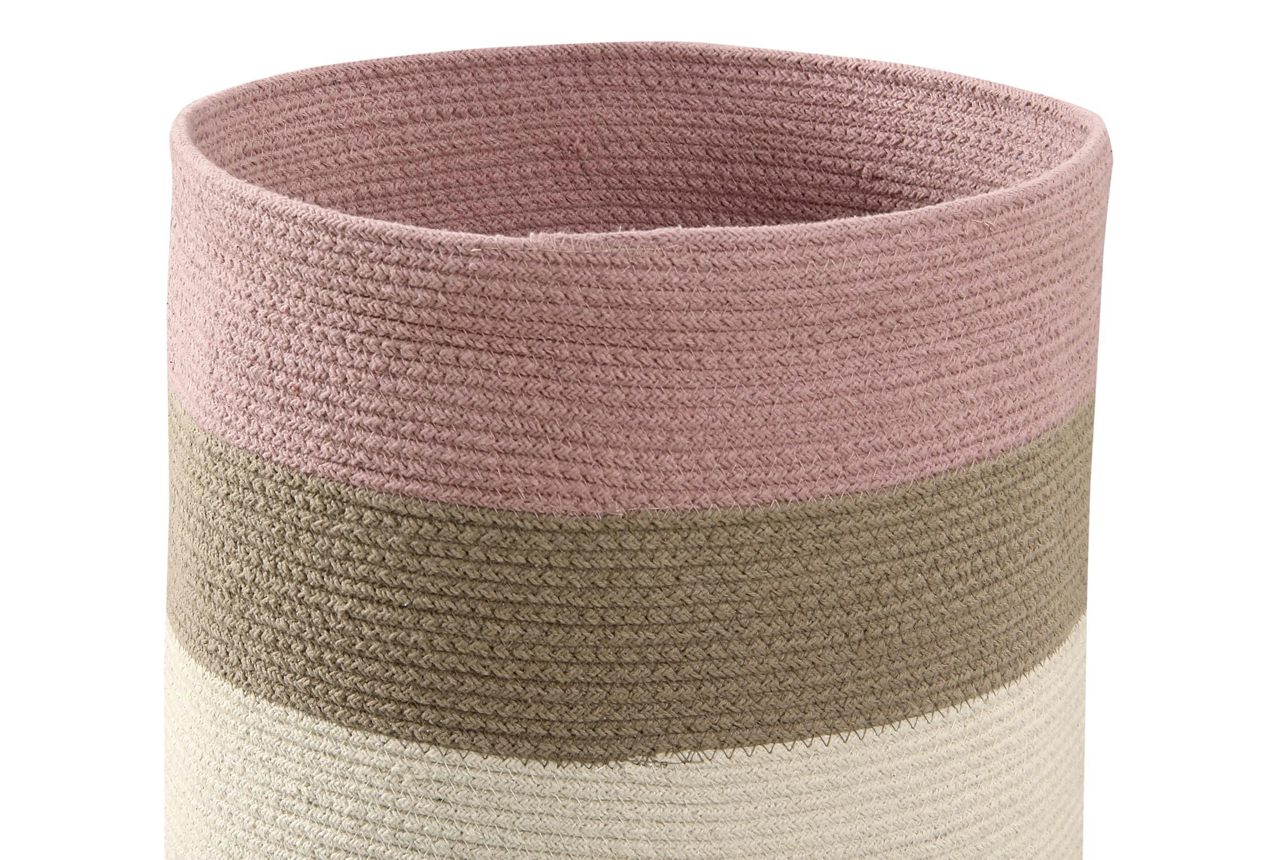 BAZAAR - Panier en coton rose 50xØ35