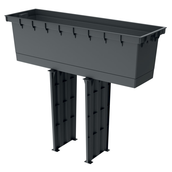 Skrzynka ogrodowa 58 x 18 x 49,8 cm Urbi Beton Effect antracyt PROSPERPLAST