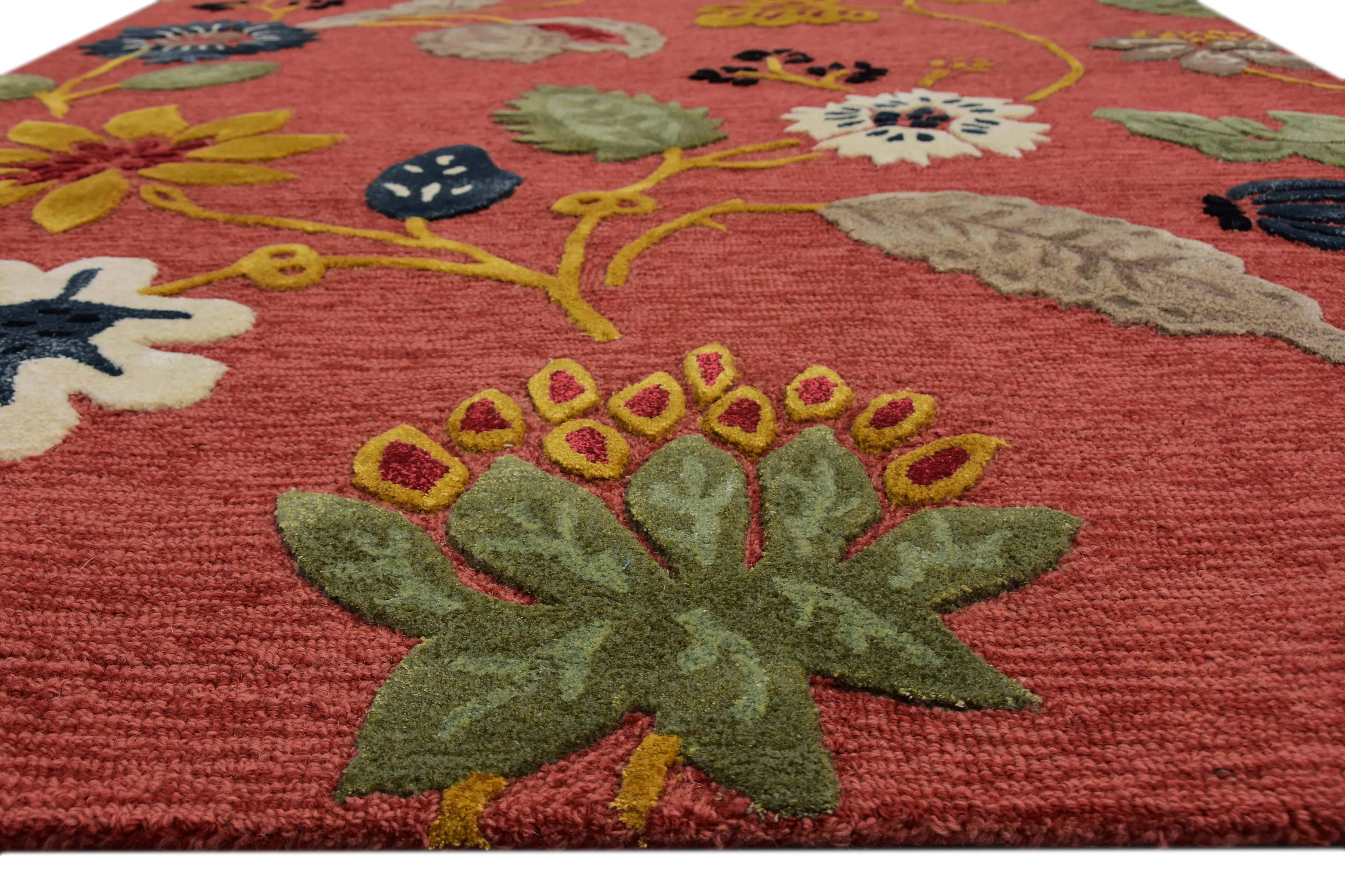 Vloerkleed Flowers wol handgemaakt