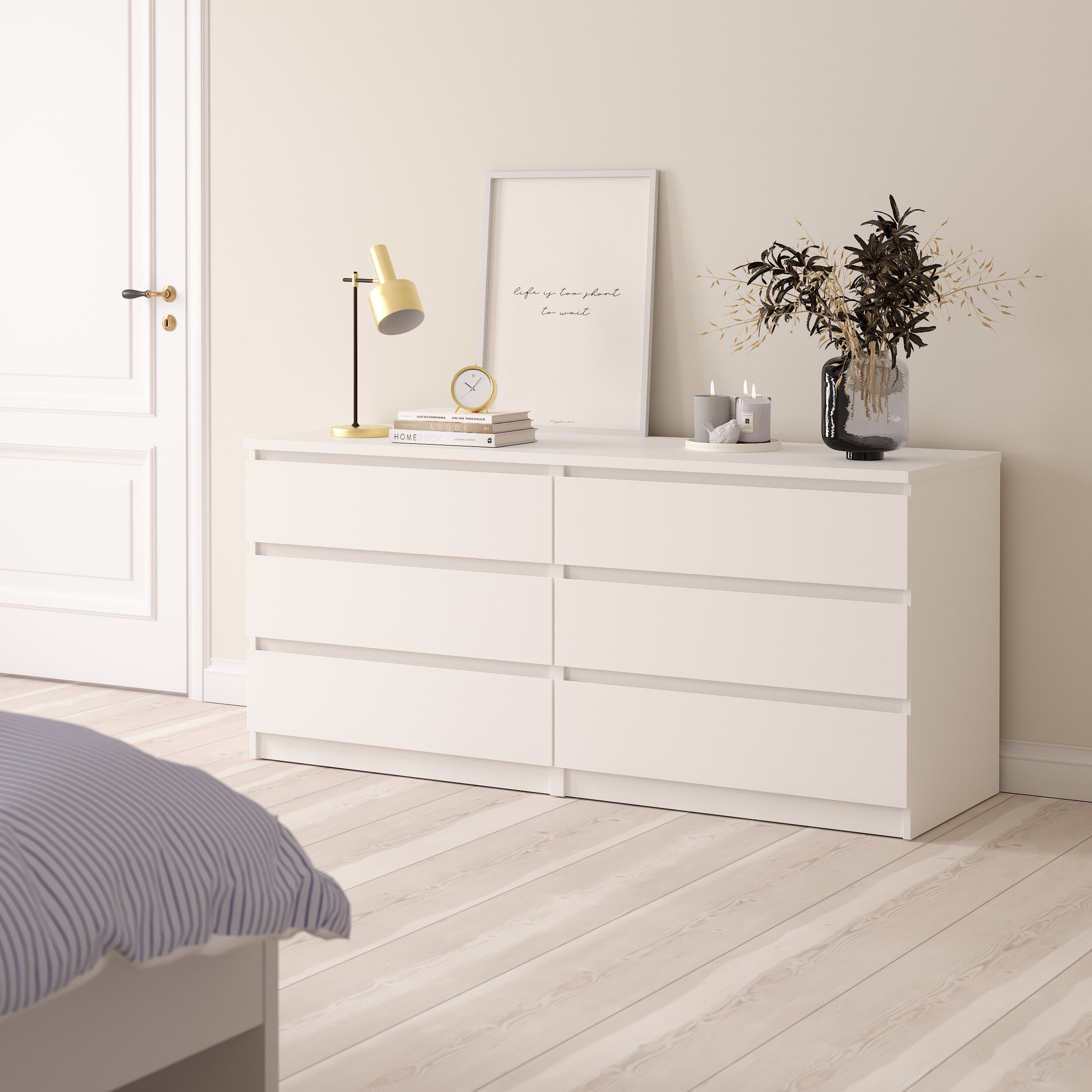 by fonQ basic Slide Ladekast - 6 lades - Wit