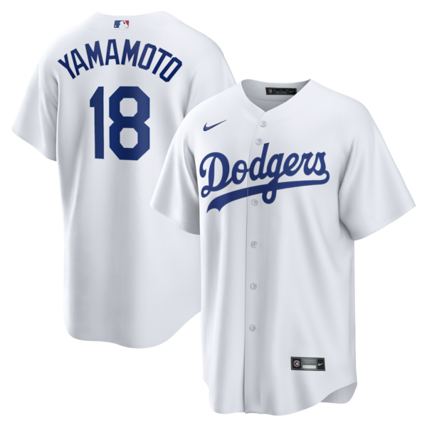 Yoshinobu Yamamoto Los Angeles Dodgers Nike Home Replica Jersey - White
