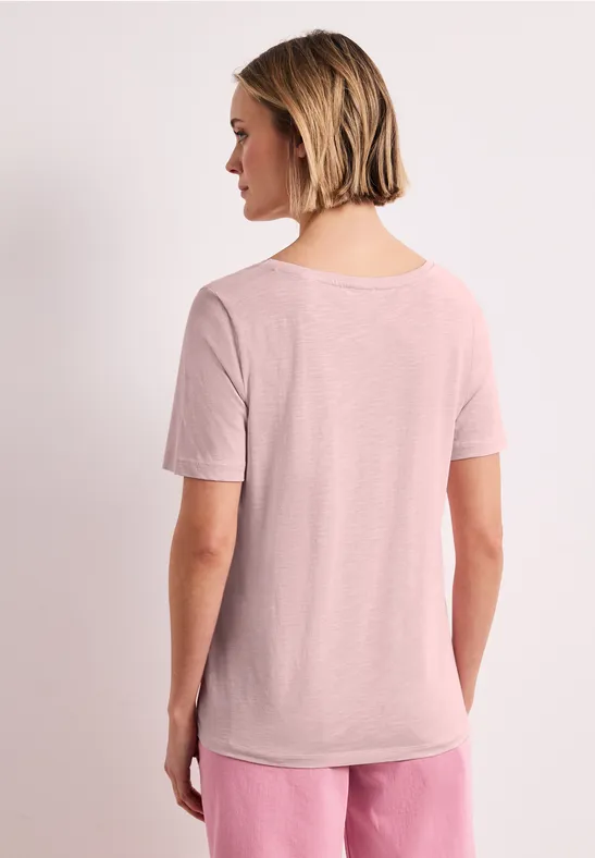 Basic T-Shirt mit V-Neck