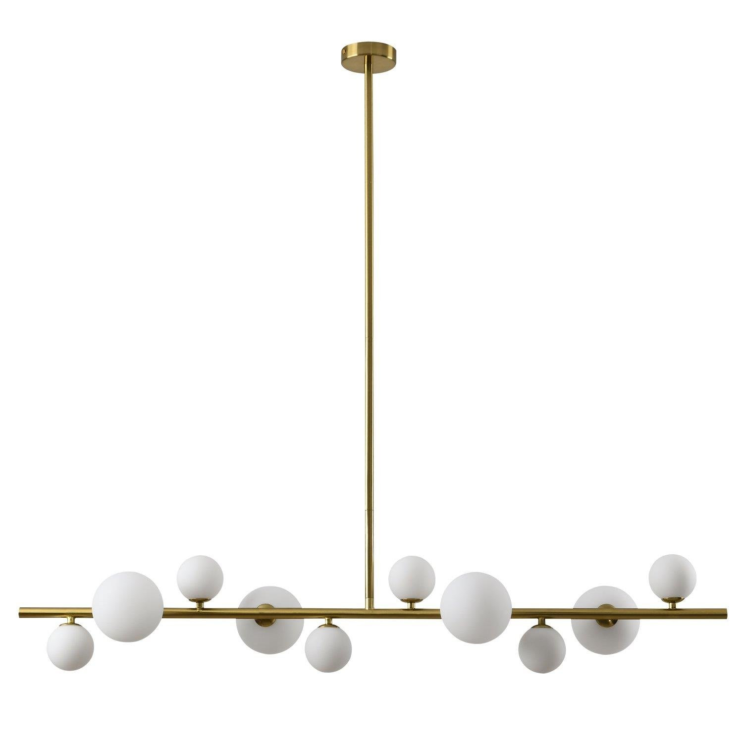 LAMPA WISZĄCA 120cm złota MILKY DROP nowoczesna