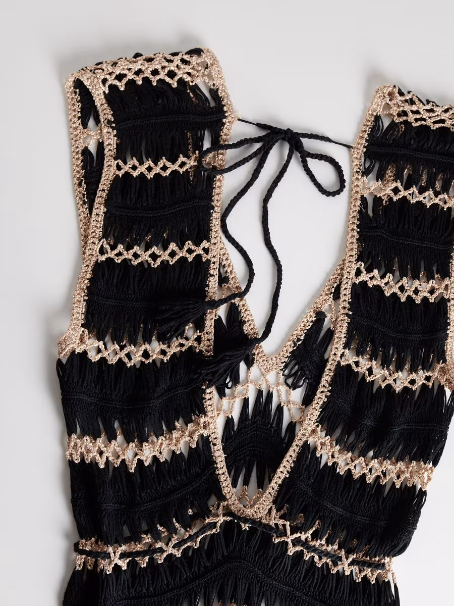 Maxi Beach Cover-Up With Fringes