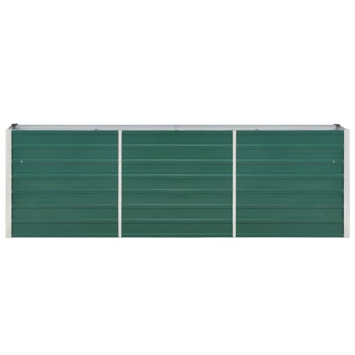 NNEVL Garden Raised Bed Galvanised Steel 240x40x77 cm Green