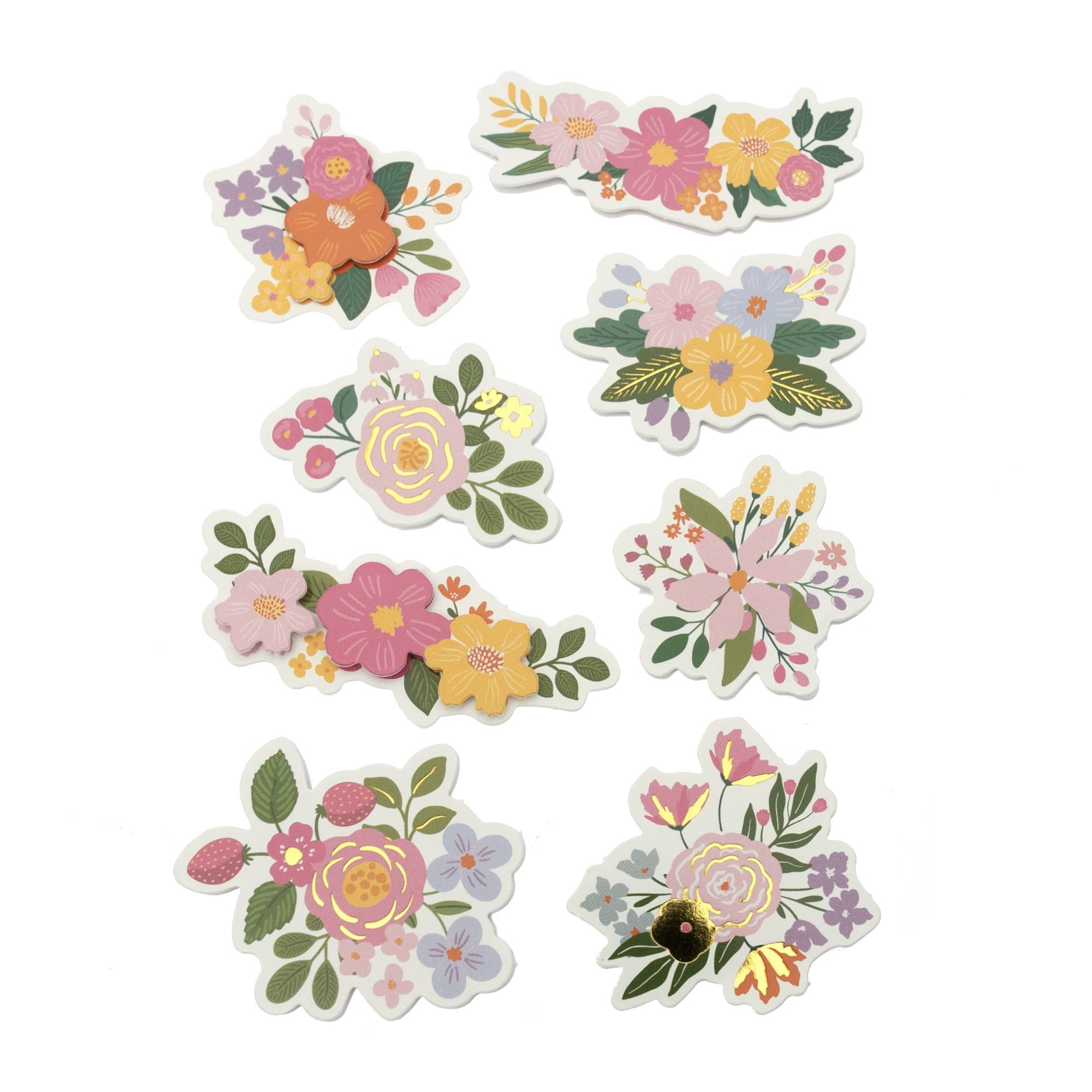 Spring Flower Card Toppers 8 Pack