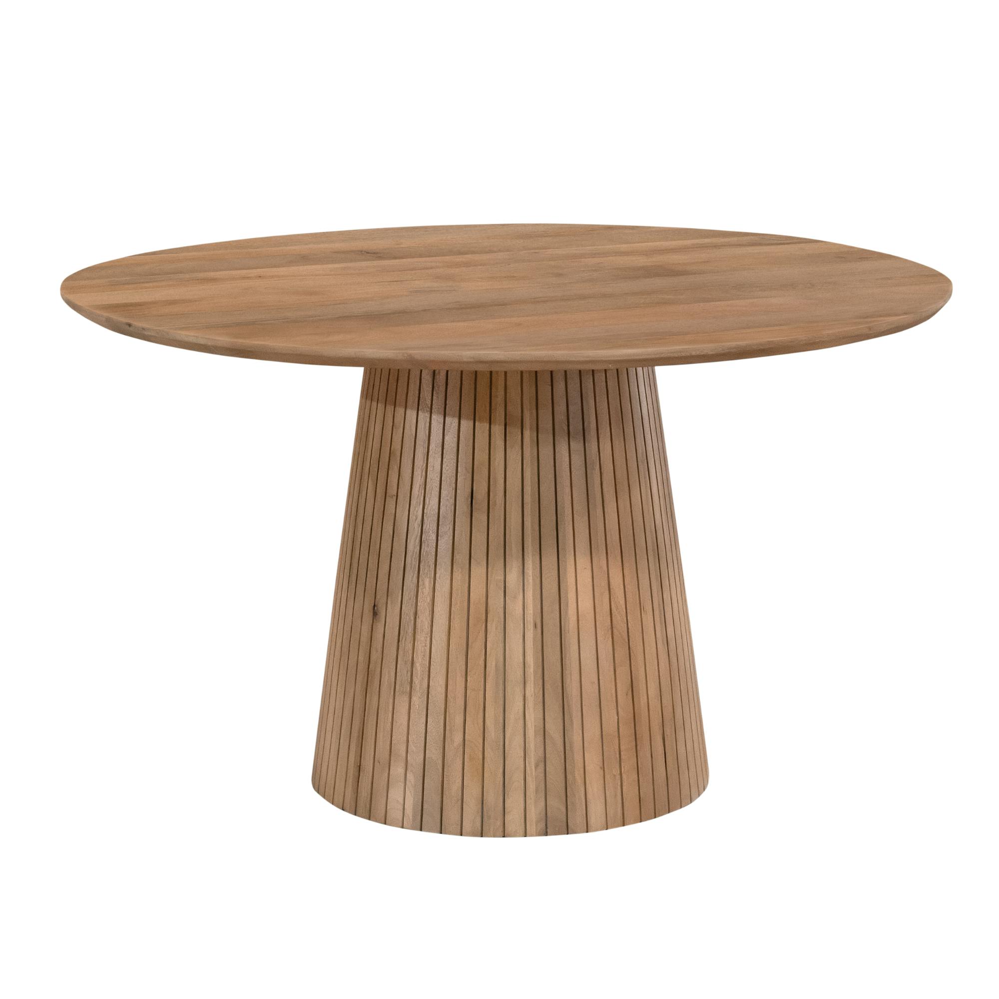 Table ronde bois à pied rainuré Ø150 cm CALERO