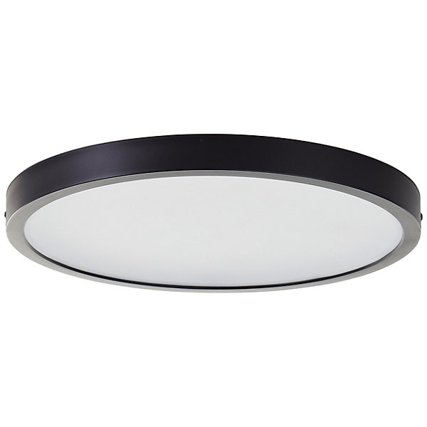 NAVARA Plafonnier noir LED intégrée 24W plastique ampoule incluse