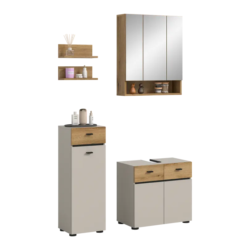 Badschrank 4-teilig Aqua