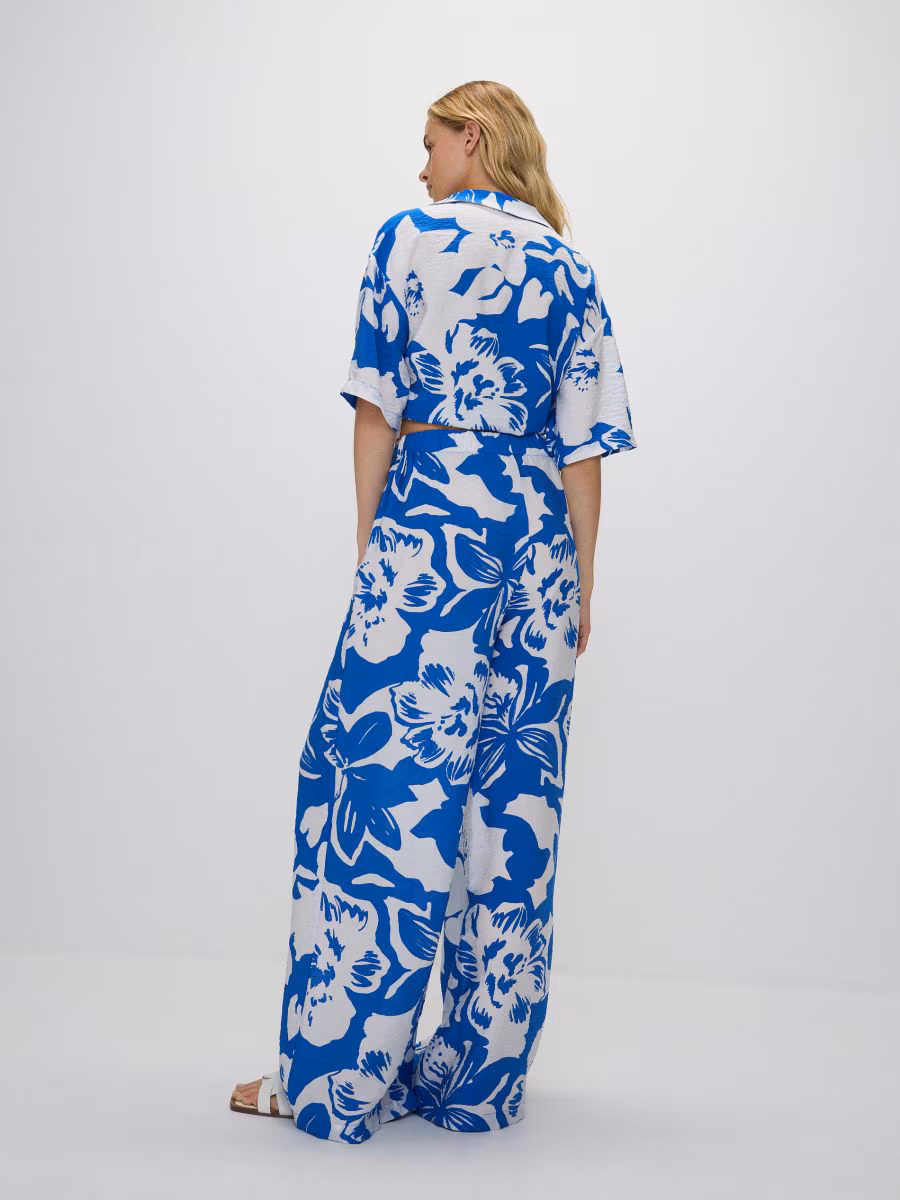 Patterned Palazzo Trousers