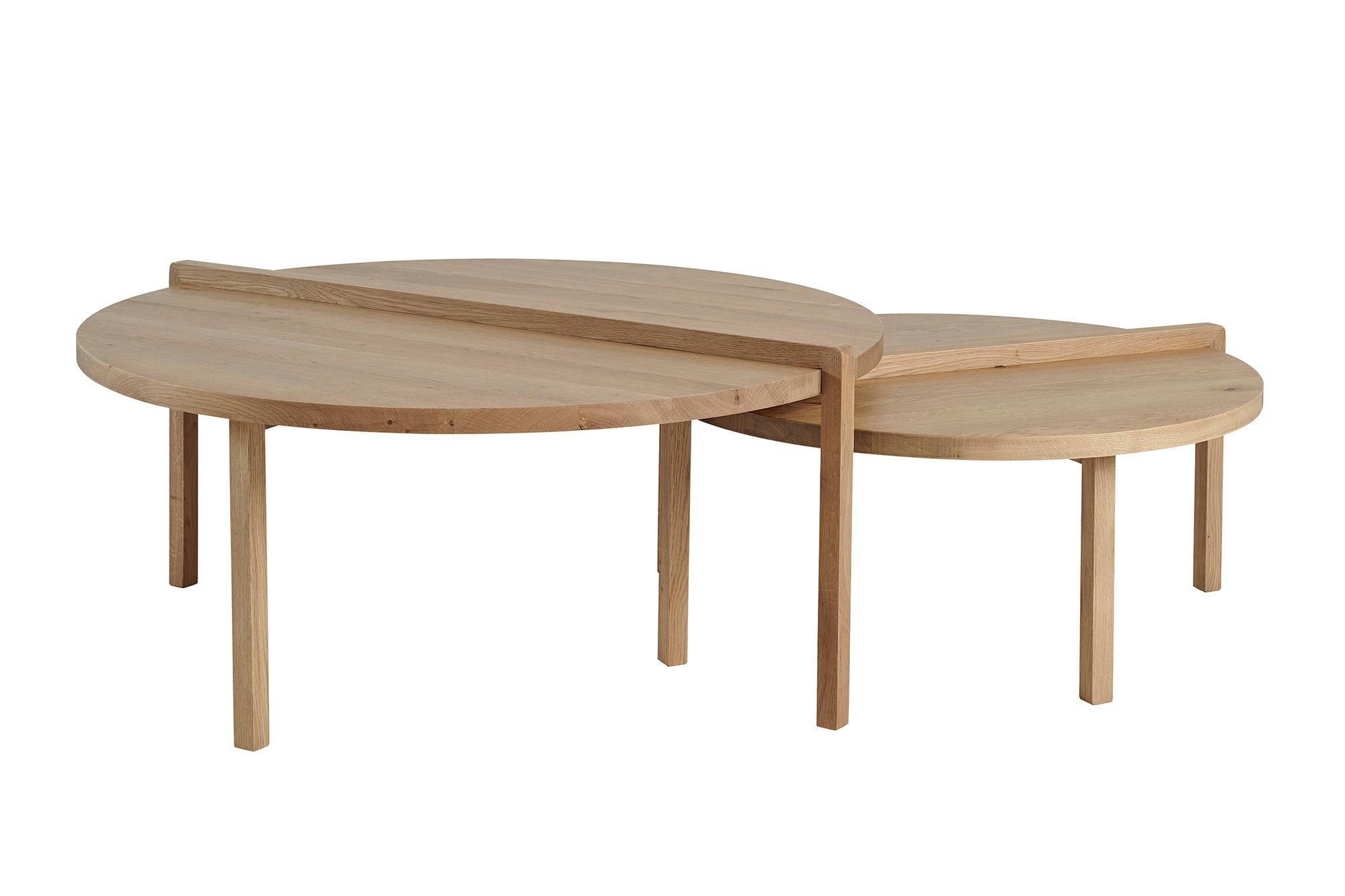 ALICE - Tables basses gigognes rondes en bois massif D71/D90