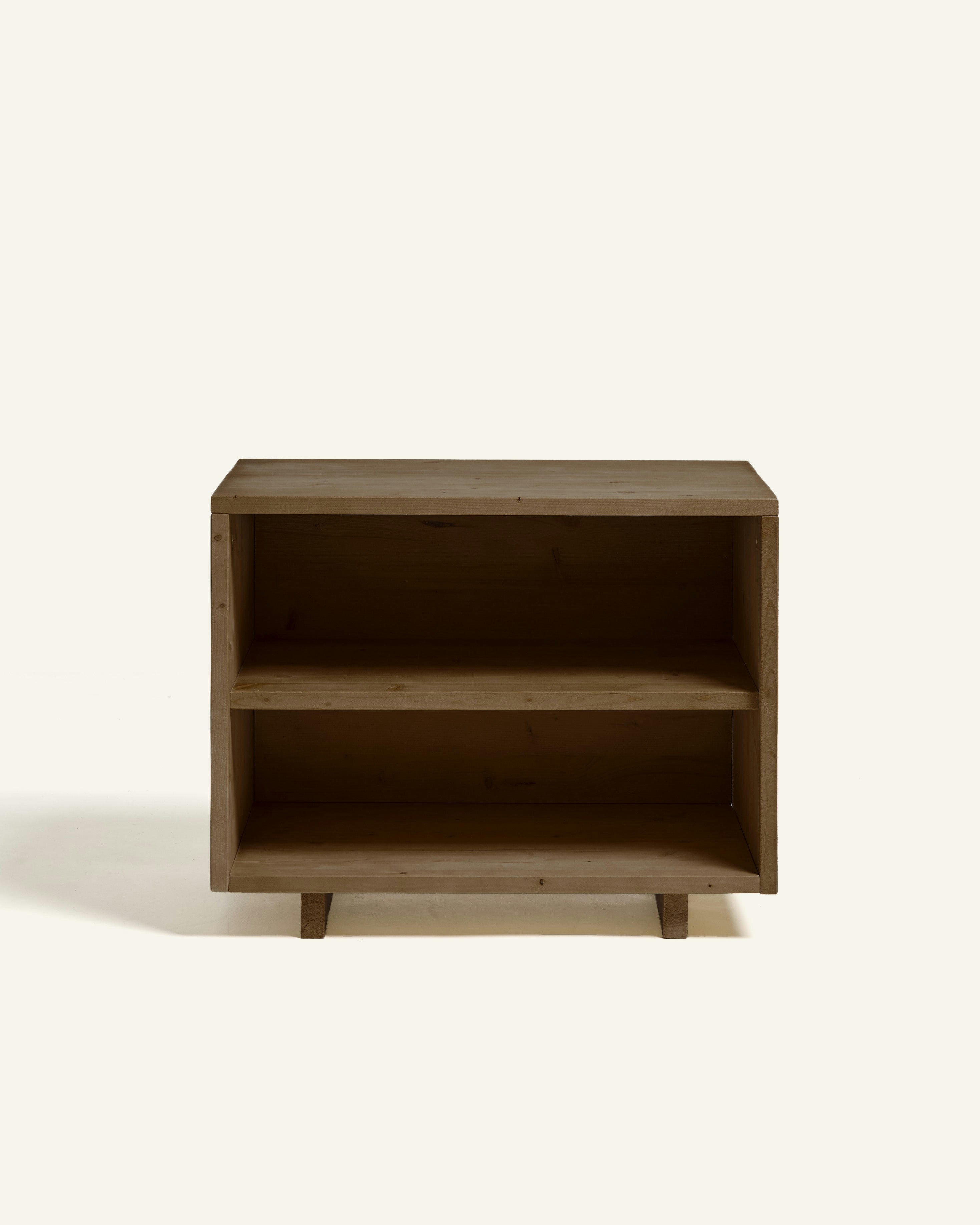GINA - Table de chevet en bois de sources durables en couleur marron