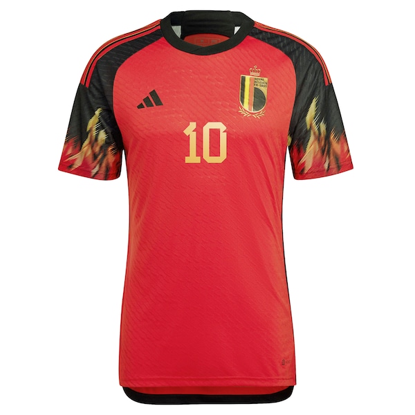 Eden Hazard Belgium National Team adidas 2022/23 Home Authentic Jersey - Red