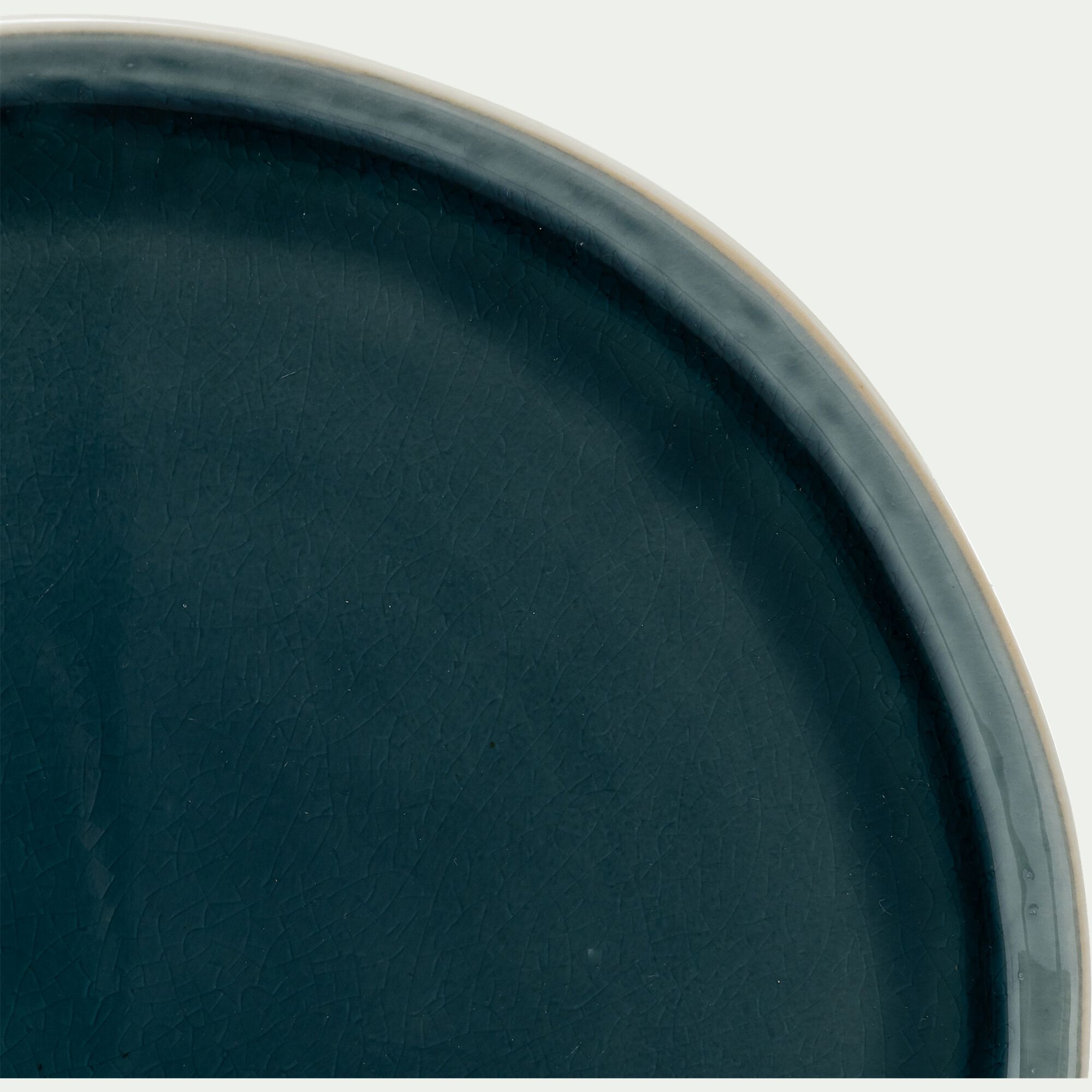 GYPSO - Assiette plate en grès D27cm - bleu niolon
