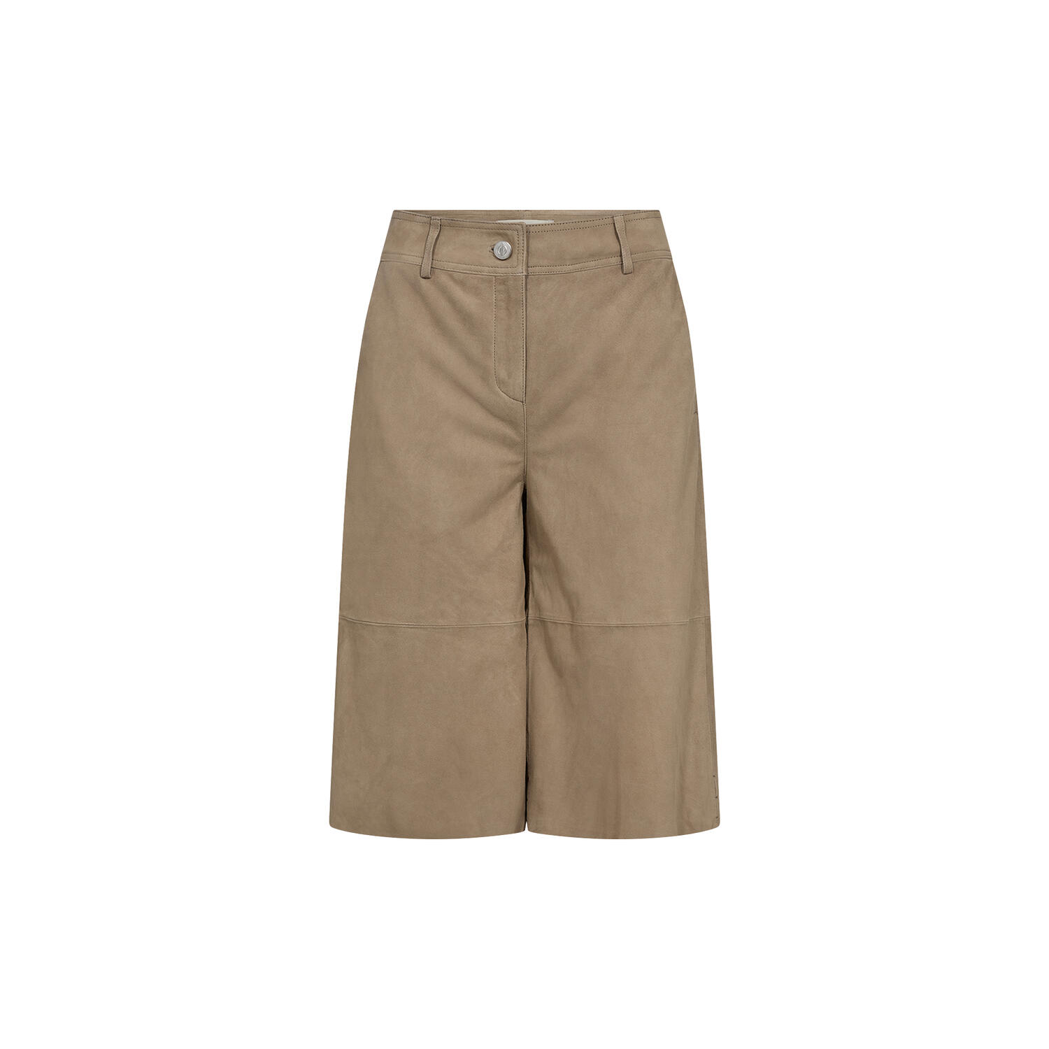 PD-Asta French Suede Bermuda, lead brown