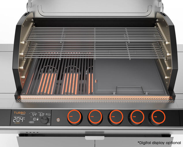 Ziegler & Brown Turbo Elite 5 Burner BBQ on Cart with Side Burner & Drawer (T Series)