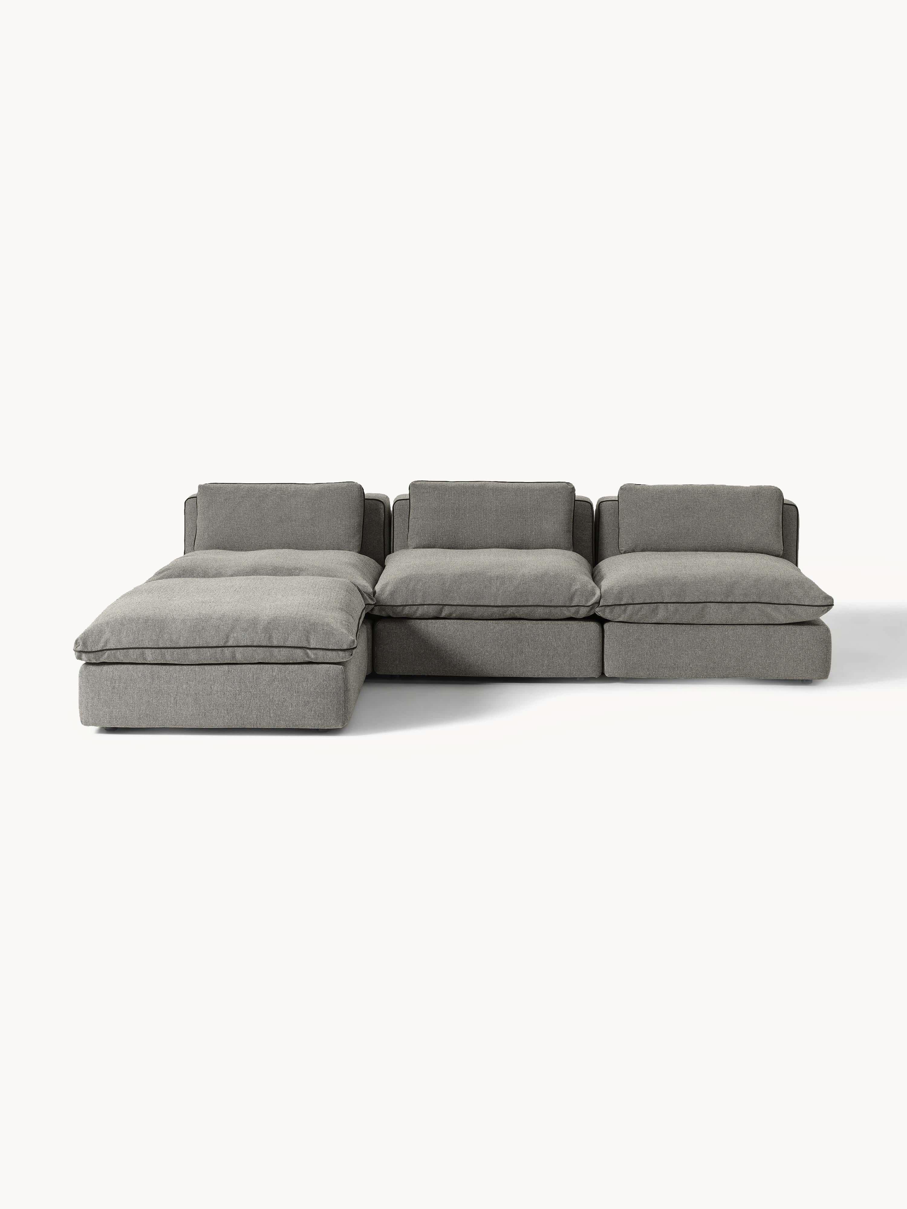 Modulares XL-Sofa Felix mit Hocker (links/rechts)