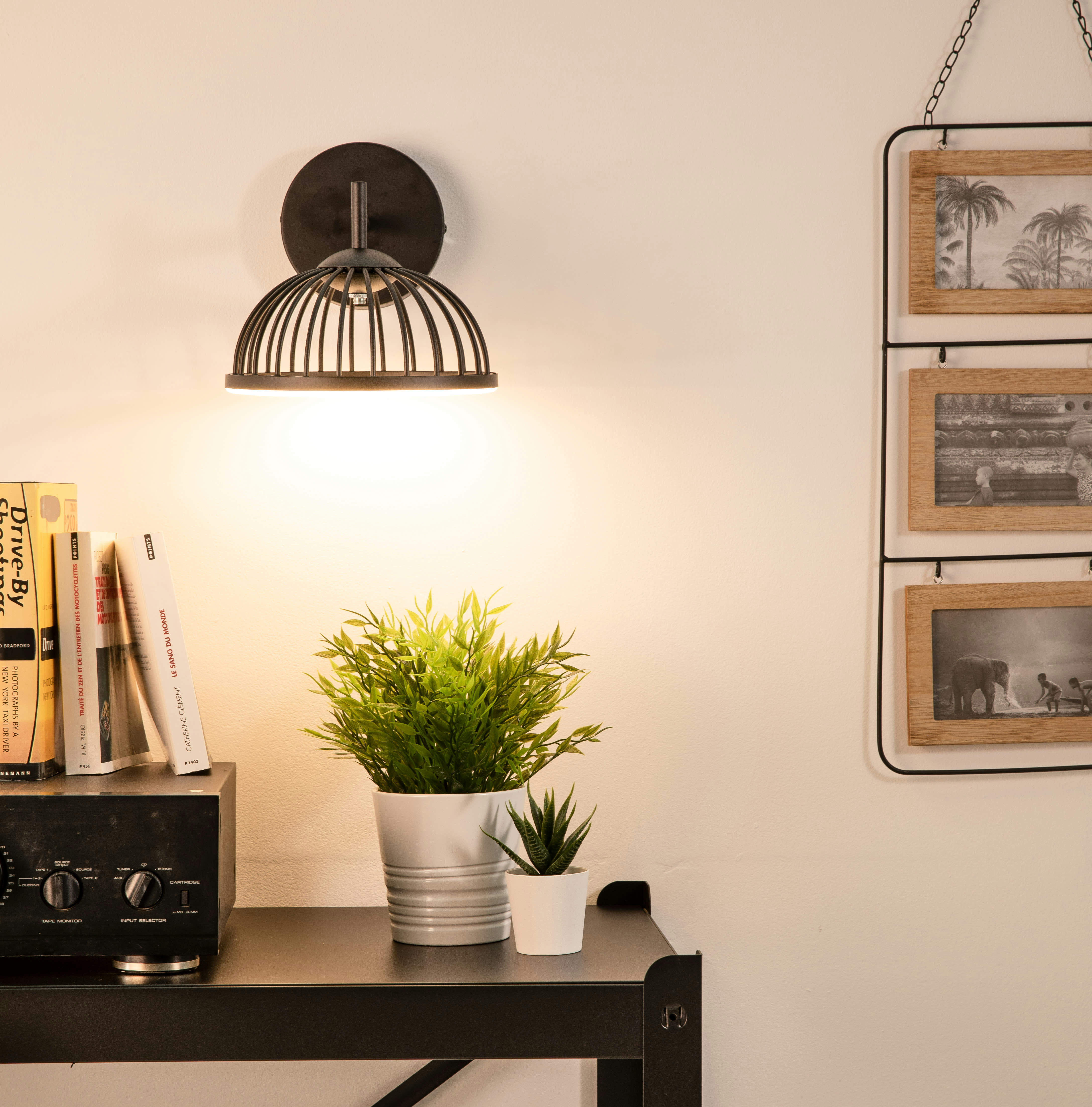 BECK - Applique murale en métal noir