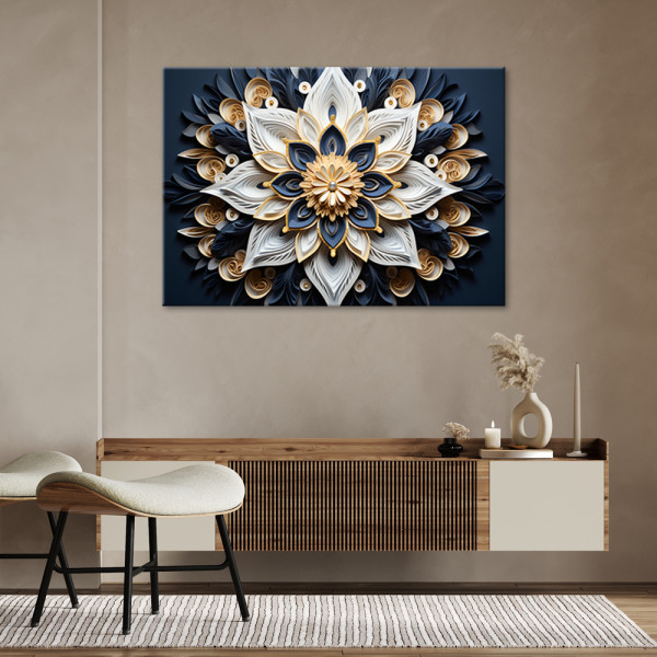 Feeby Obraz - AI Kwiaty 3D 60x40