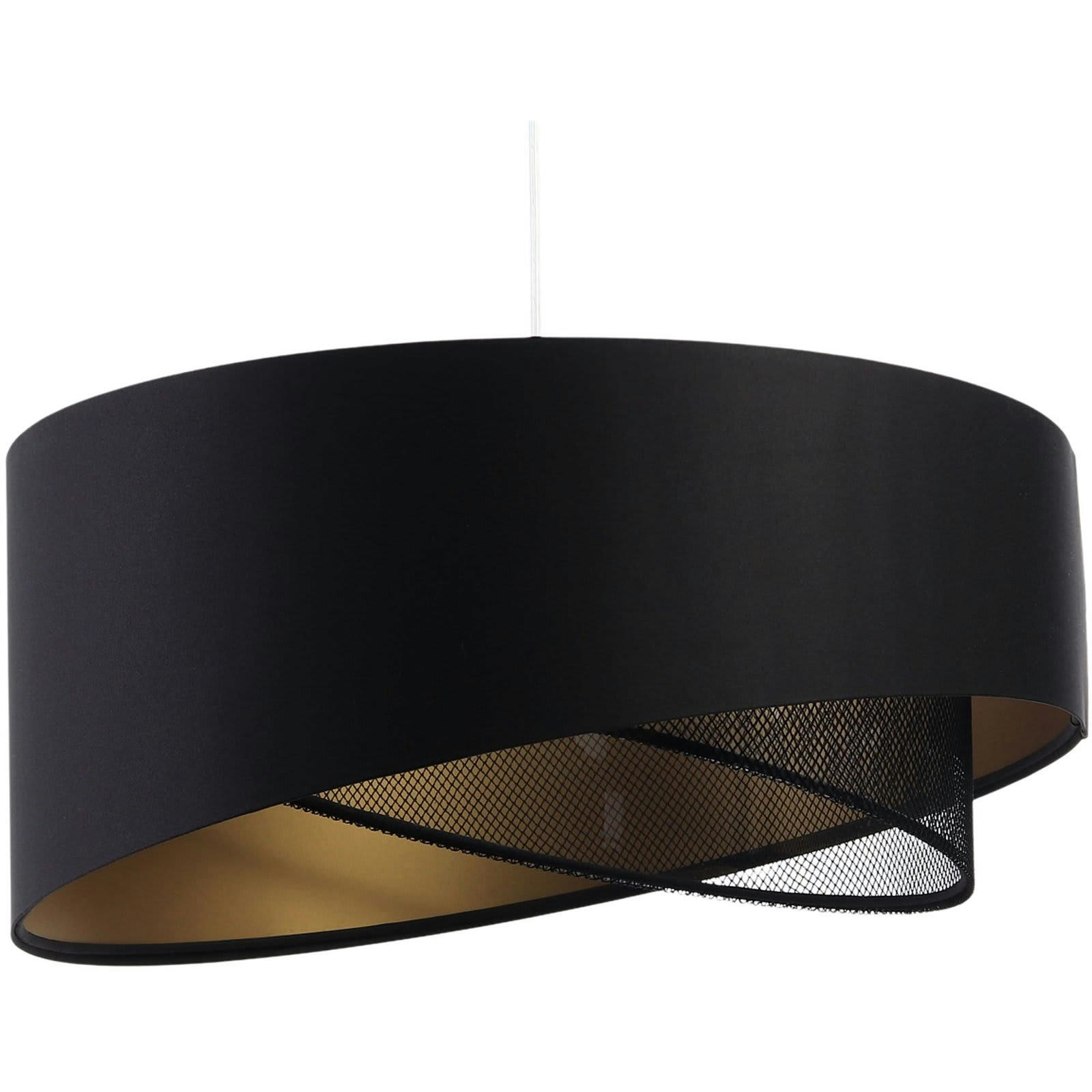 GALAXY - Suspension Tissu Noir 50x50x23 cm