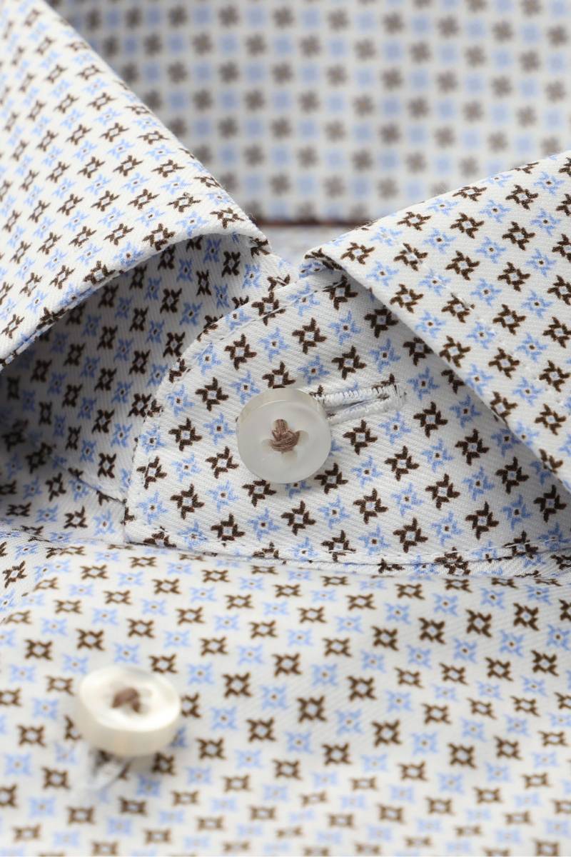 ETERNA 1863 Slim Fit Hemd hellblau, Bedruckt