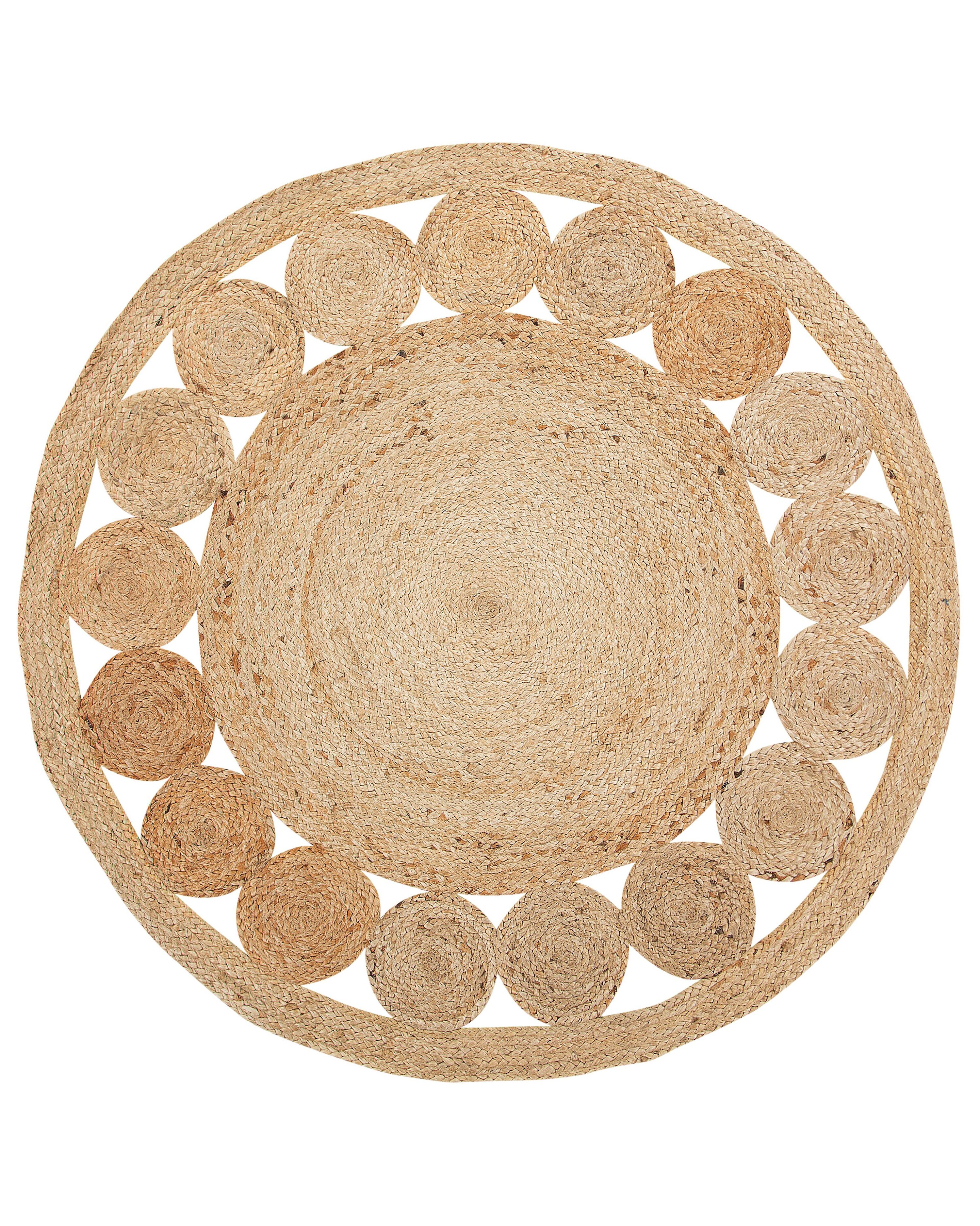 Rug AHLAT Beige ? 120 cm Jute