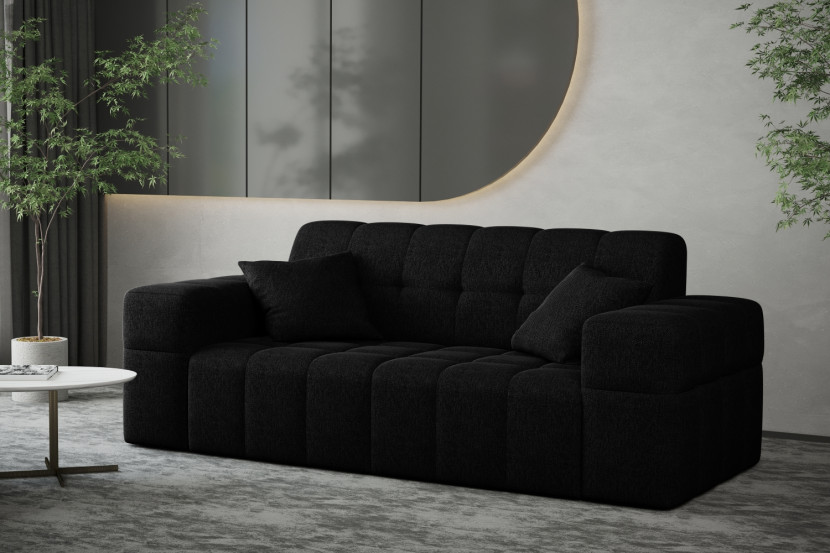 Sofa dwuosobowa NIMES, tkanina Verita, wiele kolorów Czarny
