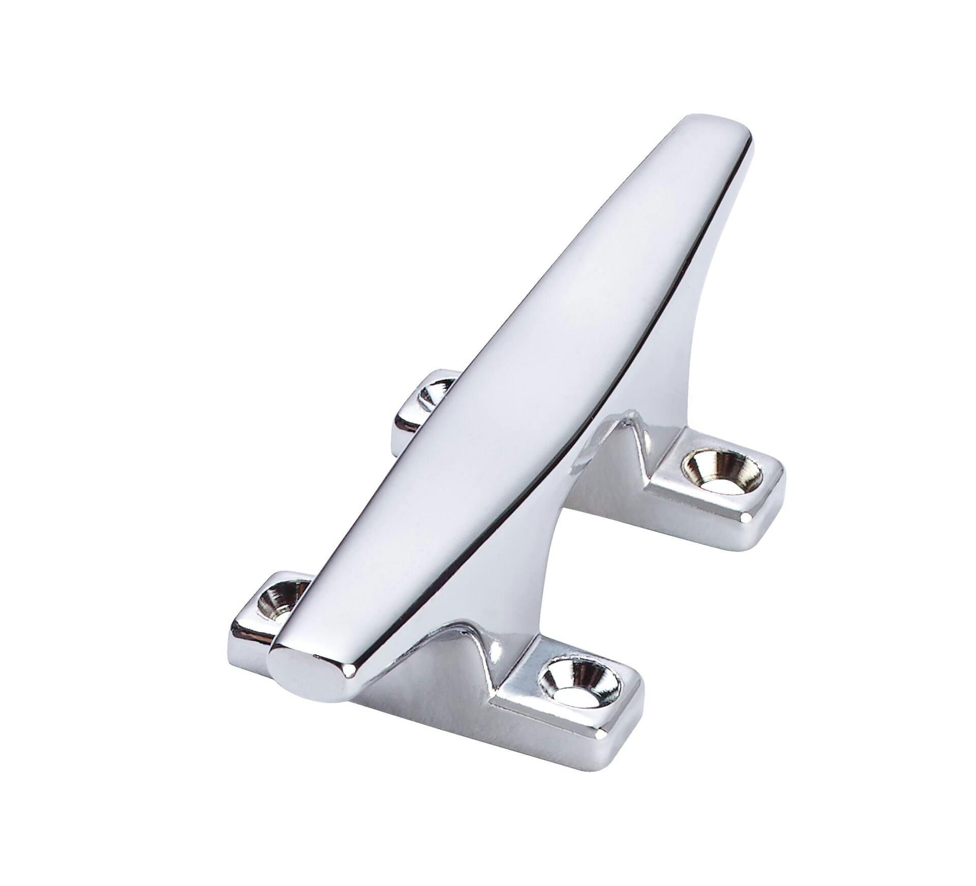 Shoreline Marine Dock Cleat, Chrome finish, Assorted Sizes