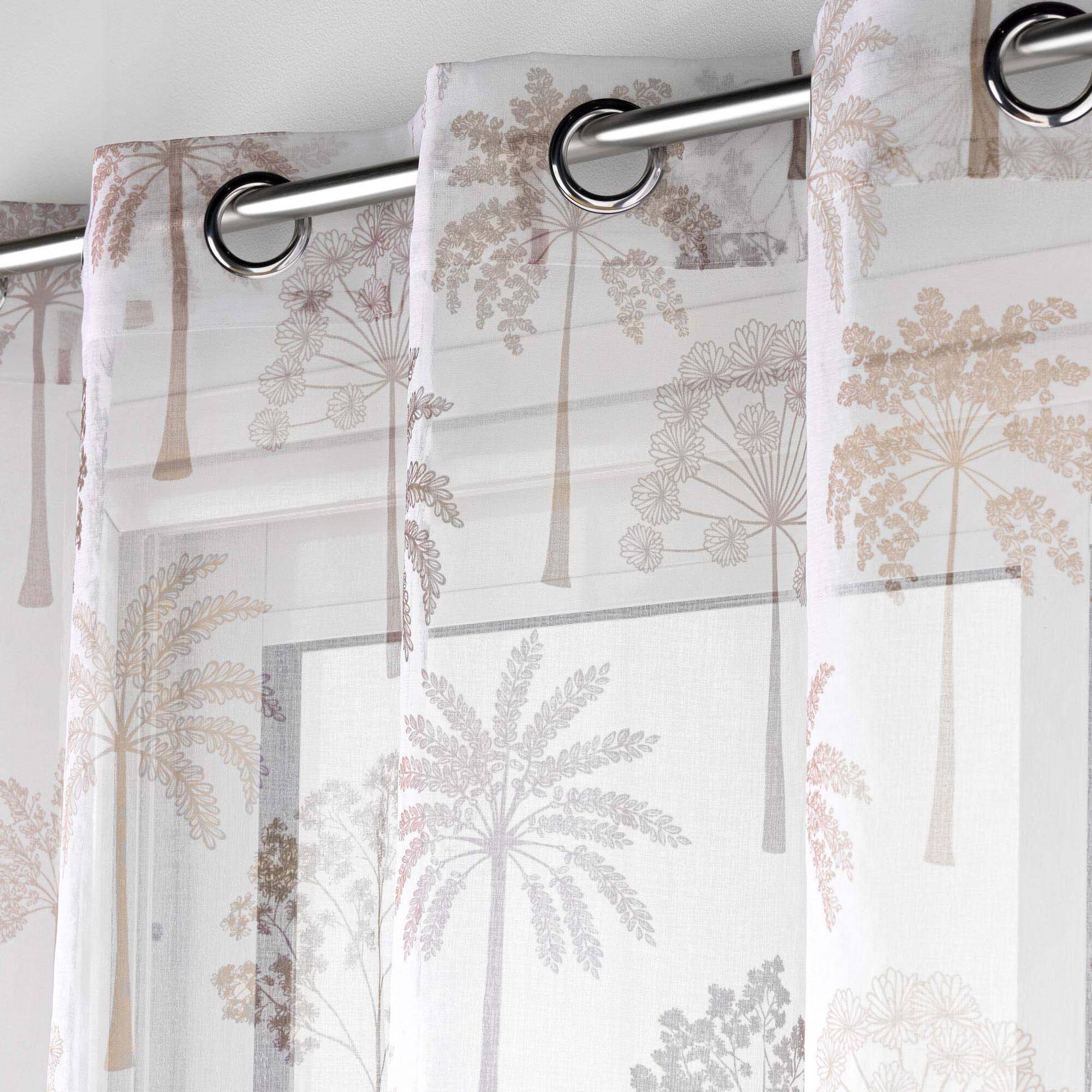 Voilage motif palmiers