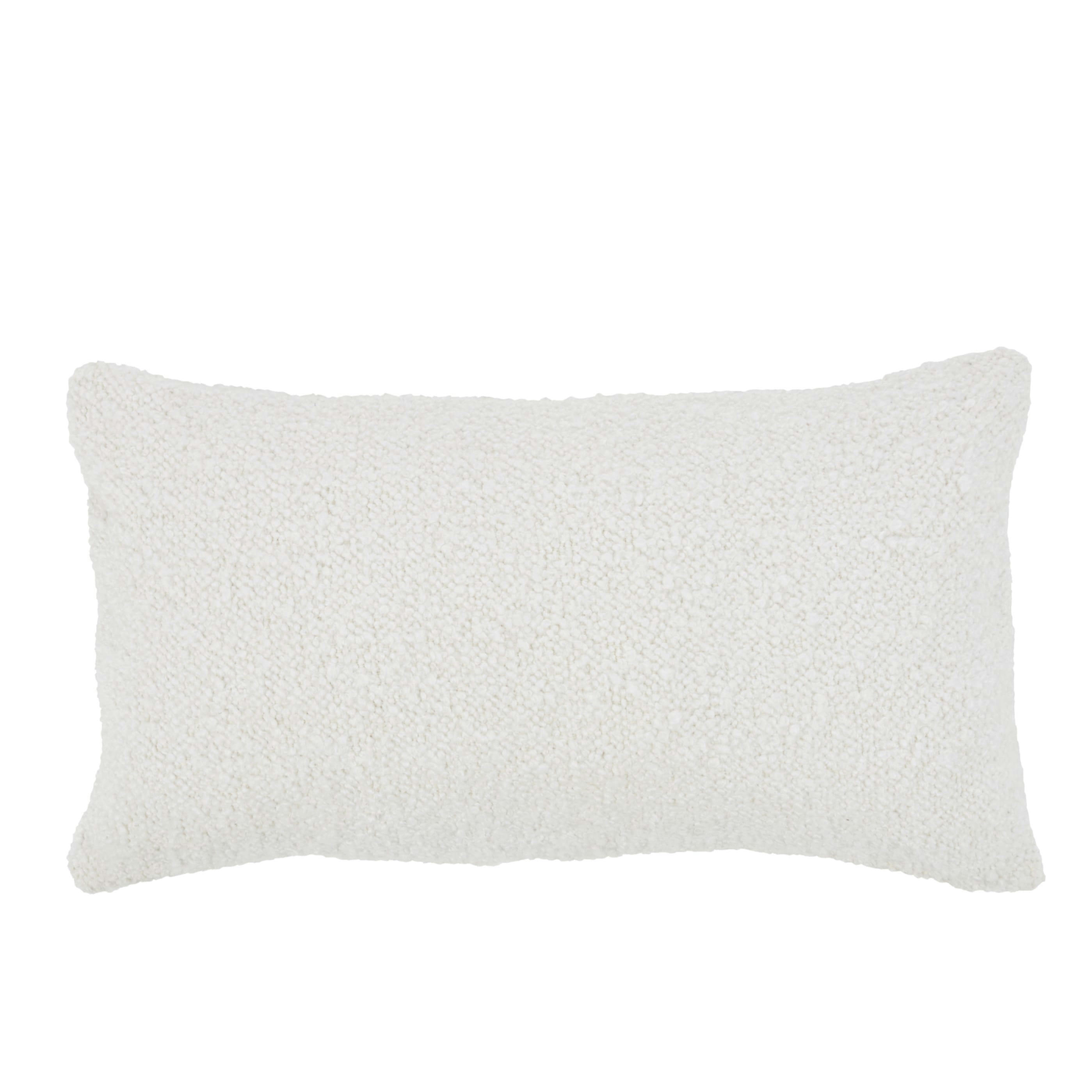 ALBANE - Coussin tissé bouclé écru 30x55