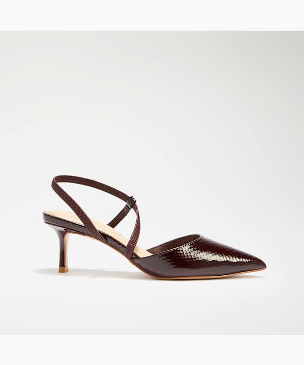 Charming Burgundy - Pointed Toe Heeled Court Shoes