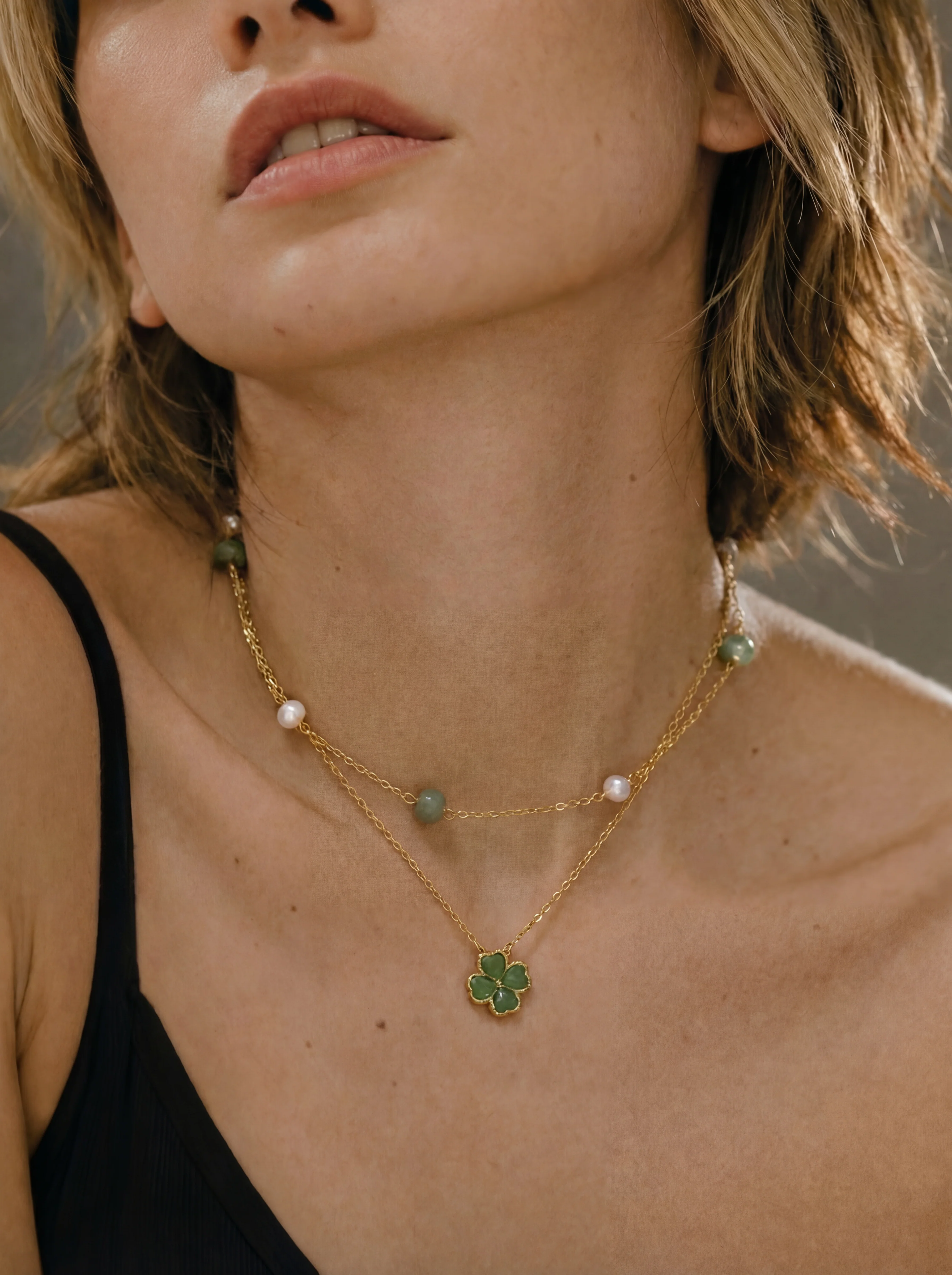 Jardin — Green Jade Pendant Necklace